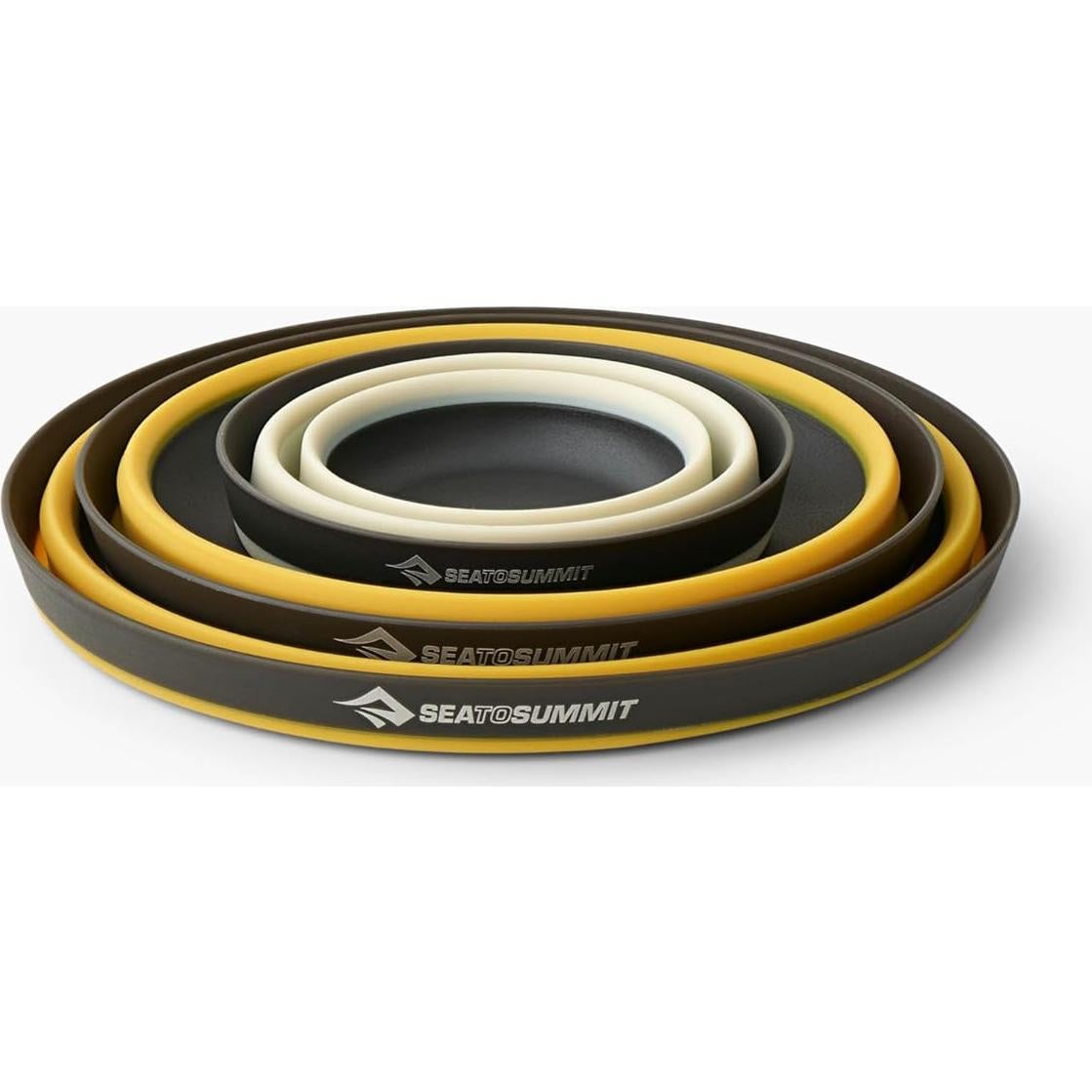 Sea to Summit Frontier Ultralight Collapsible Dinnerware Set, 1-Person (Medium Bowl, Large Bowl, Cup)