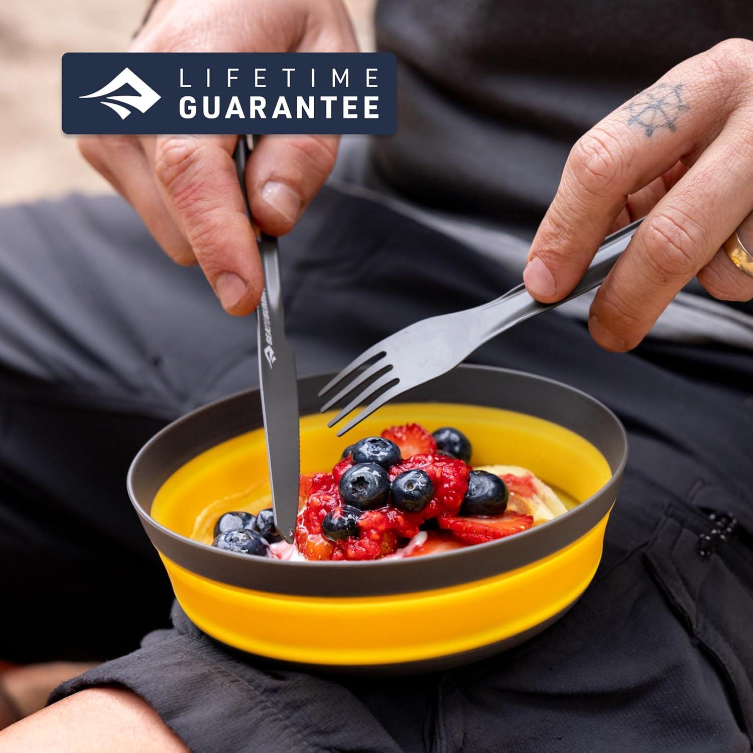 Sea to Summit Frontier Ultralight Collapsible Dinnerware Set, 1-Person (Medium Bowl, Large Bowl, Cup)