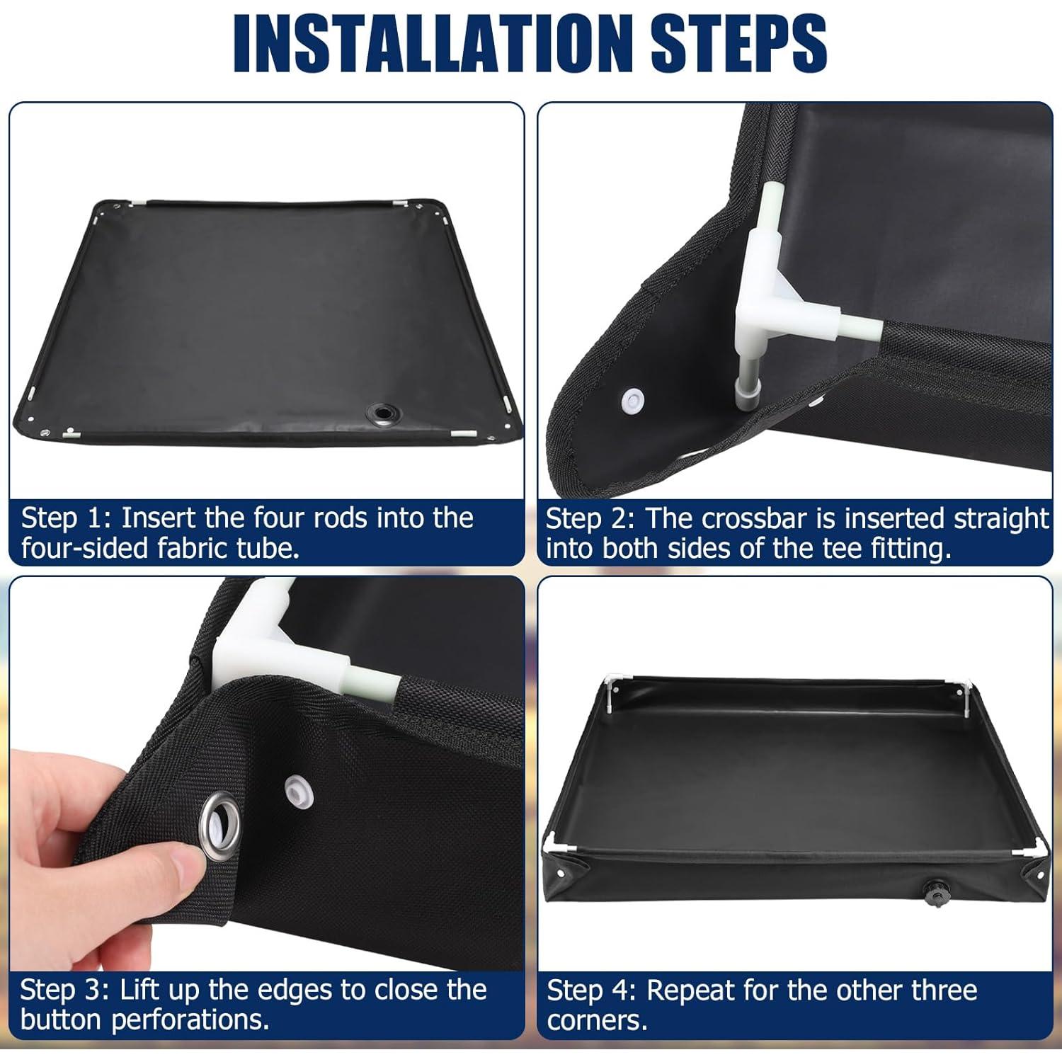 Base de Ducha Portátil TOBWOLF 78.74x78.74 cm para Camping