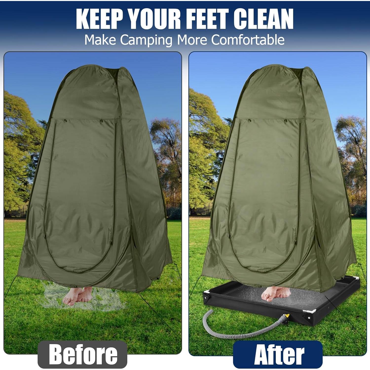 Base de Ducha Portátil TOBWOLF 78.74x78.74 cm para Camping