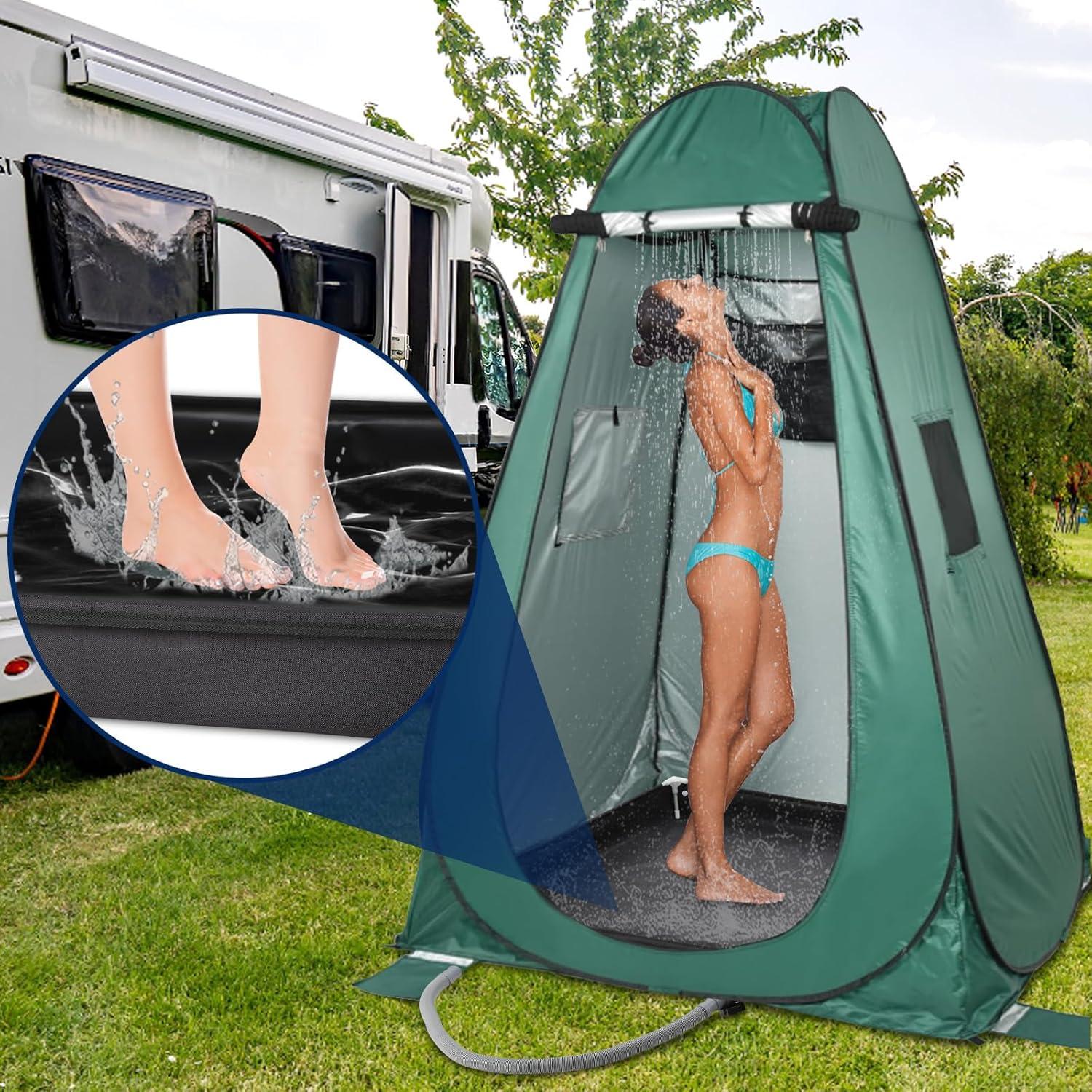 Base de Ducha Portátil TOBWOLF 78.74x78.74 cm para Camping