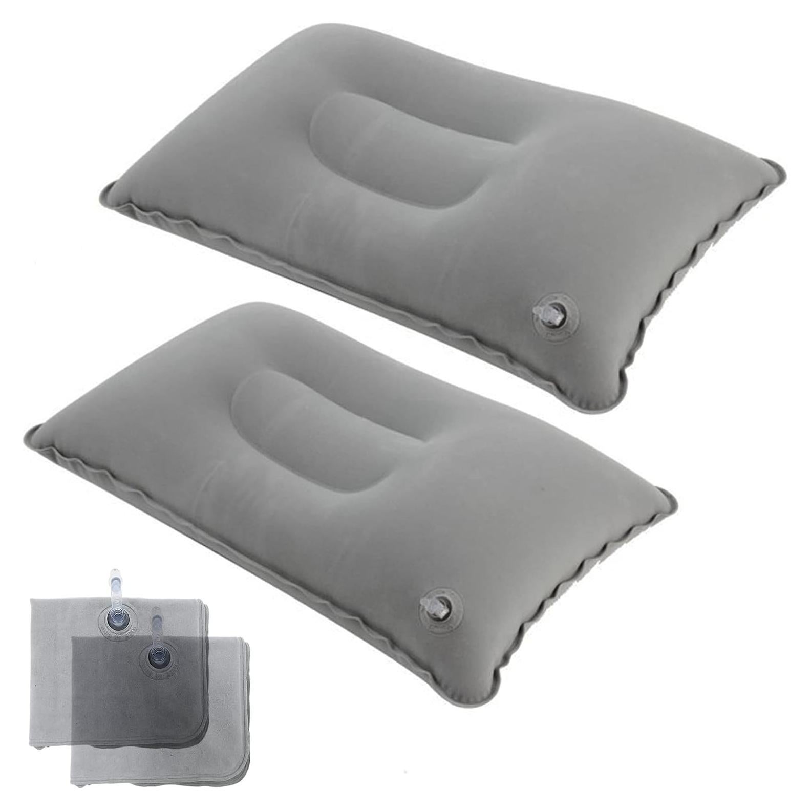 2 Almohadas Inflables JAKENHAM A4 Ultraligeras Gris