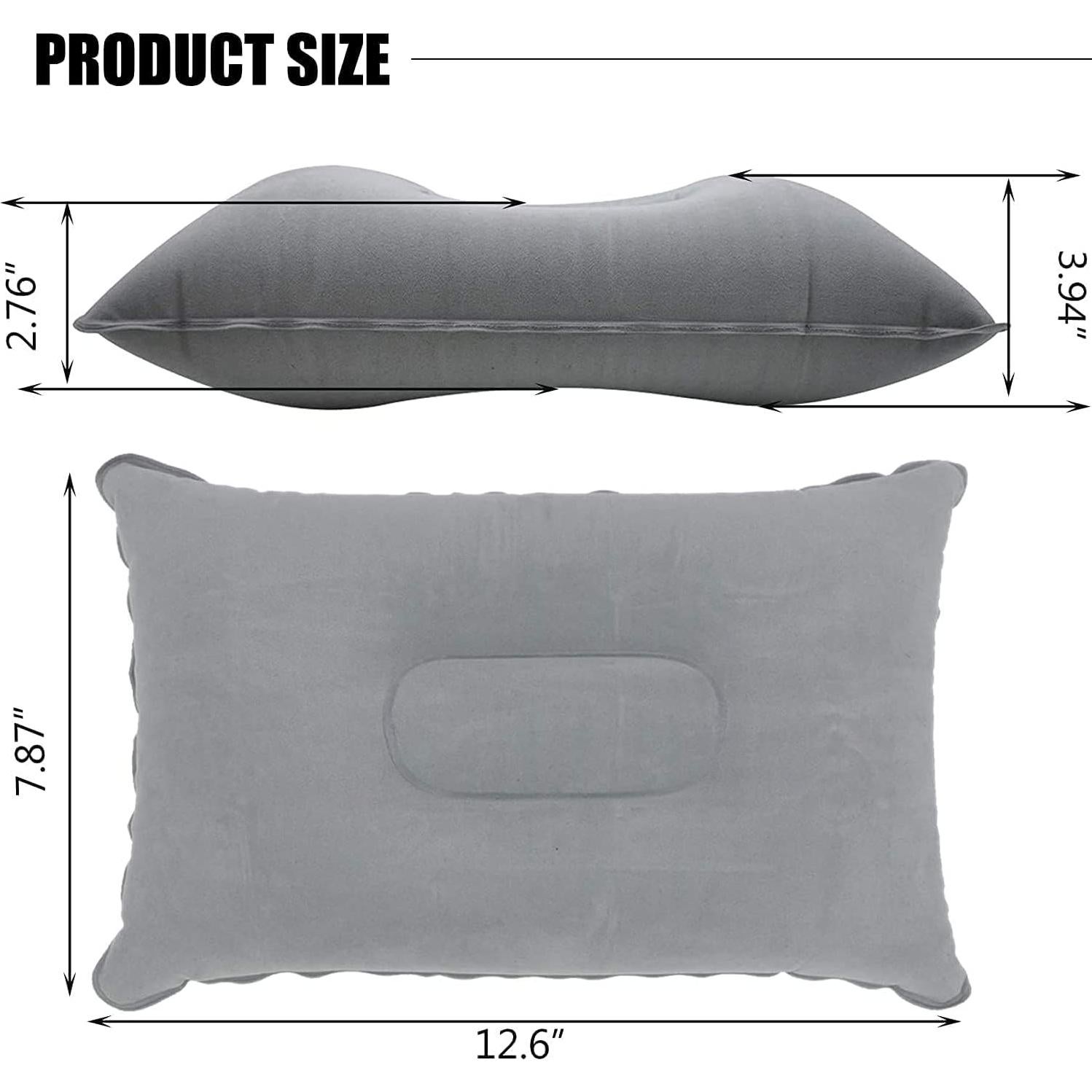 2 Almohadas Inflables JAKENHAM A4 Ultraligeras Gris