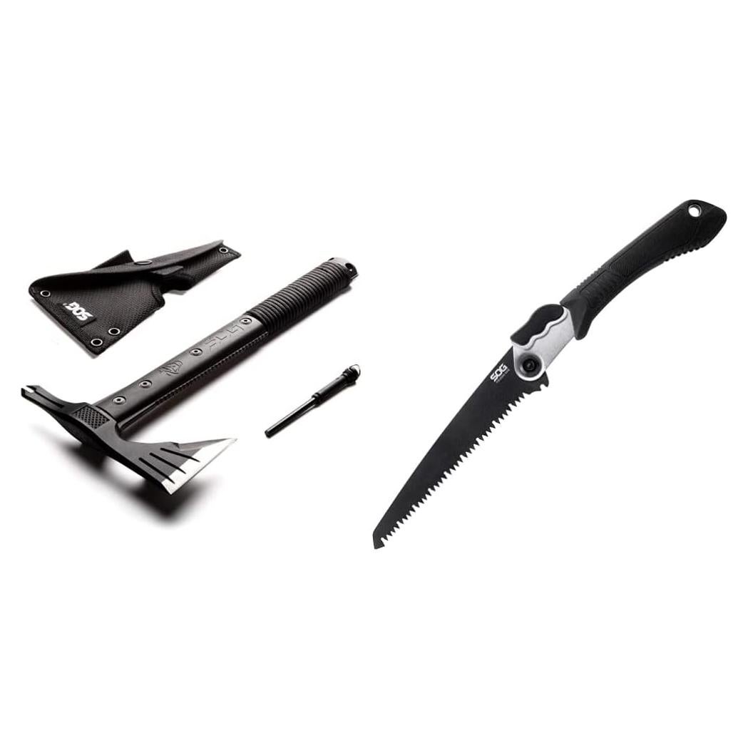 Hacha Táctica SOG SK1001-CP y Sierra Plegable F10N-CP