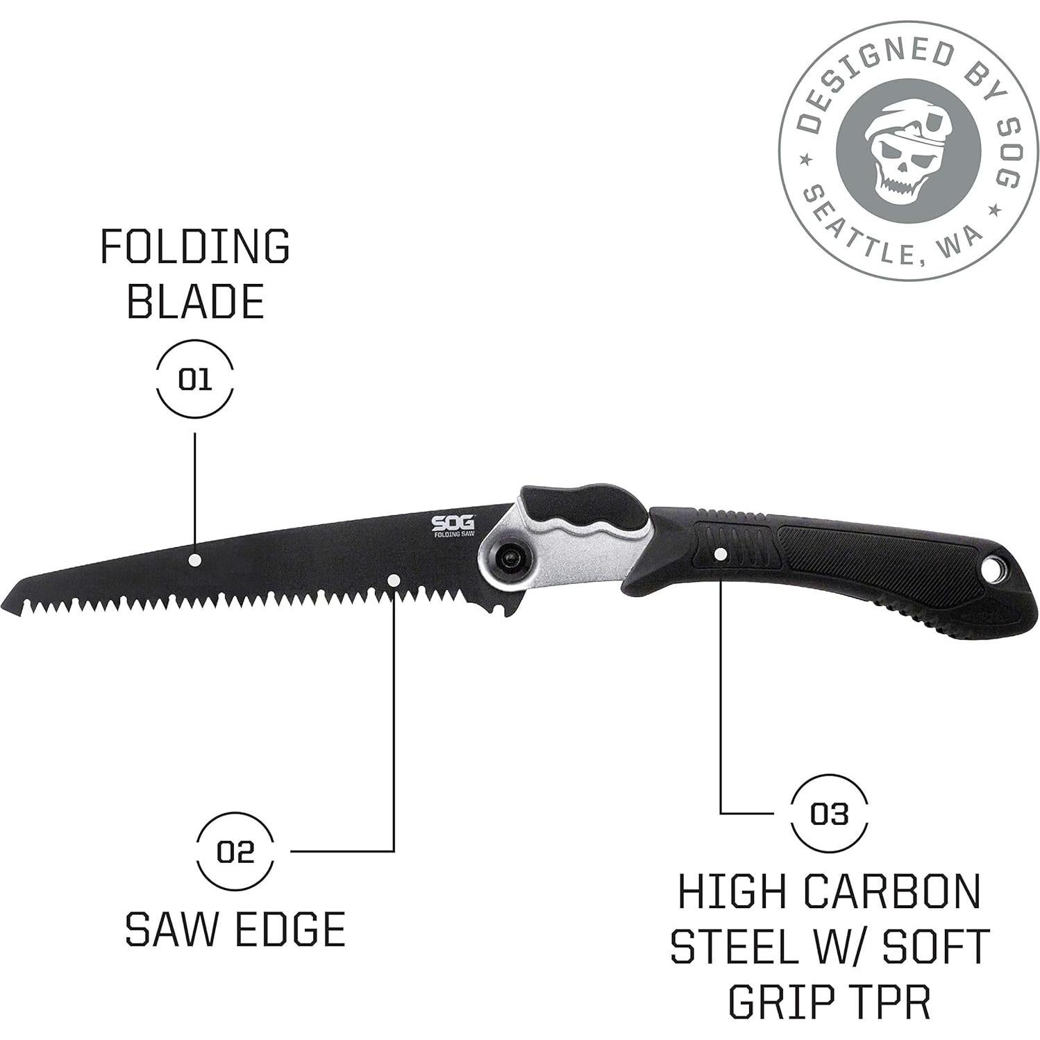 Hacha Táctica SOG SK1001-CP y Sierra Plegable F10N-CP