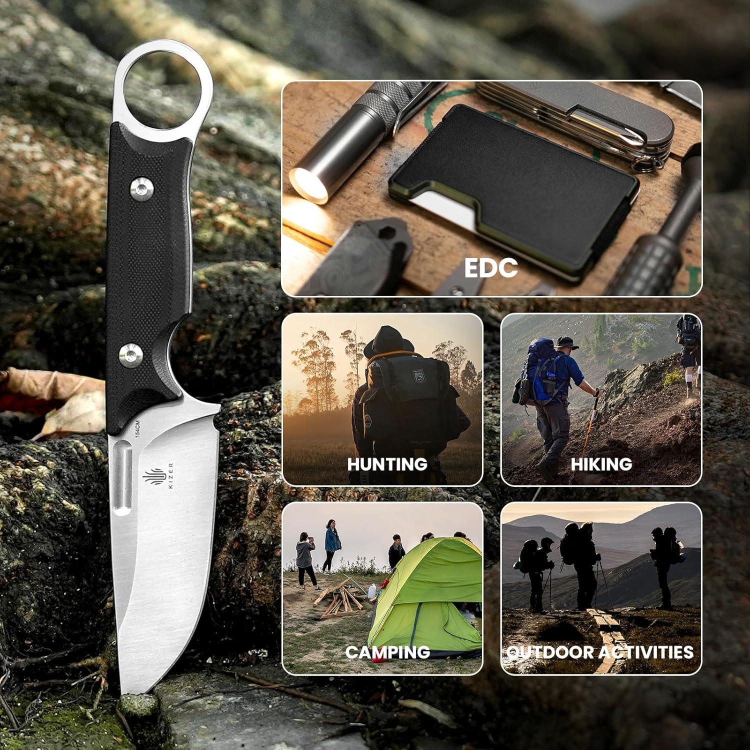 Cuchillo Fijo Kizer Cabox 85.3mm Acero 154CM Mango G10