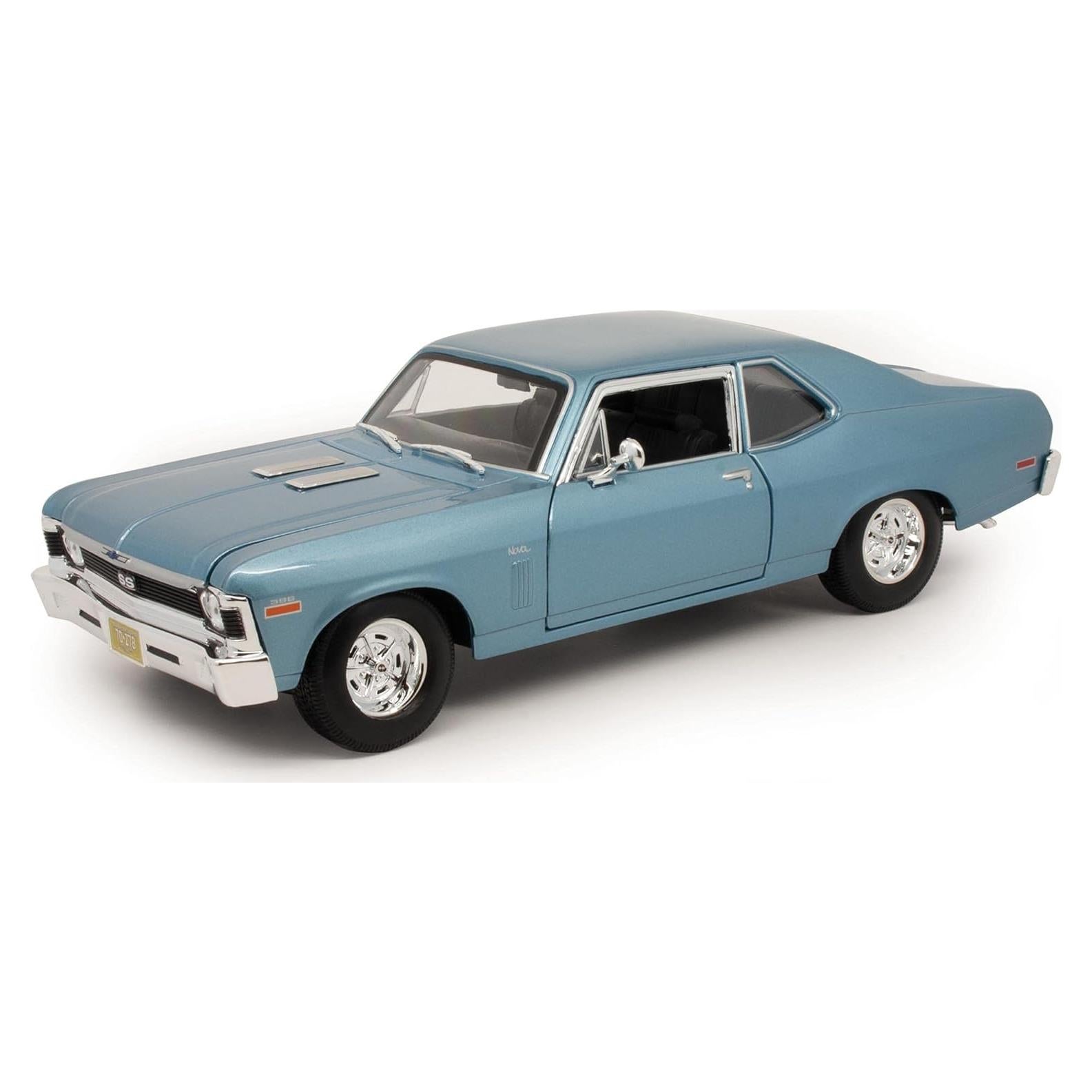 Maisto Chevy Nova SS Coupe 1970 Azul 1:18 Metal Fundido