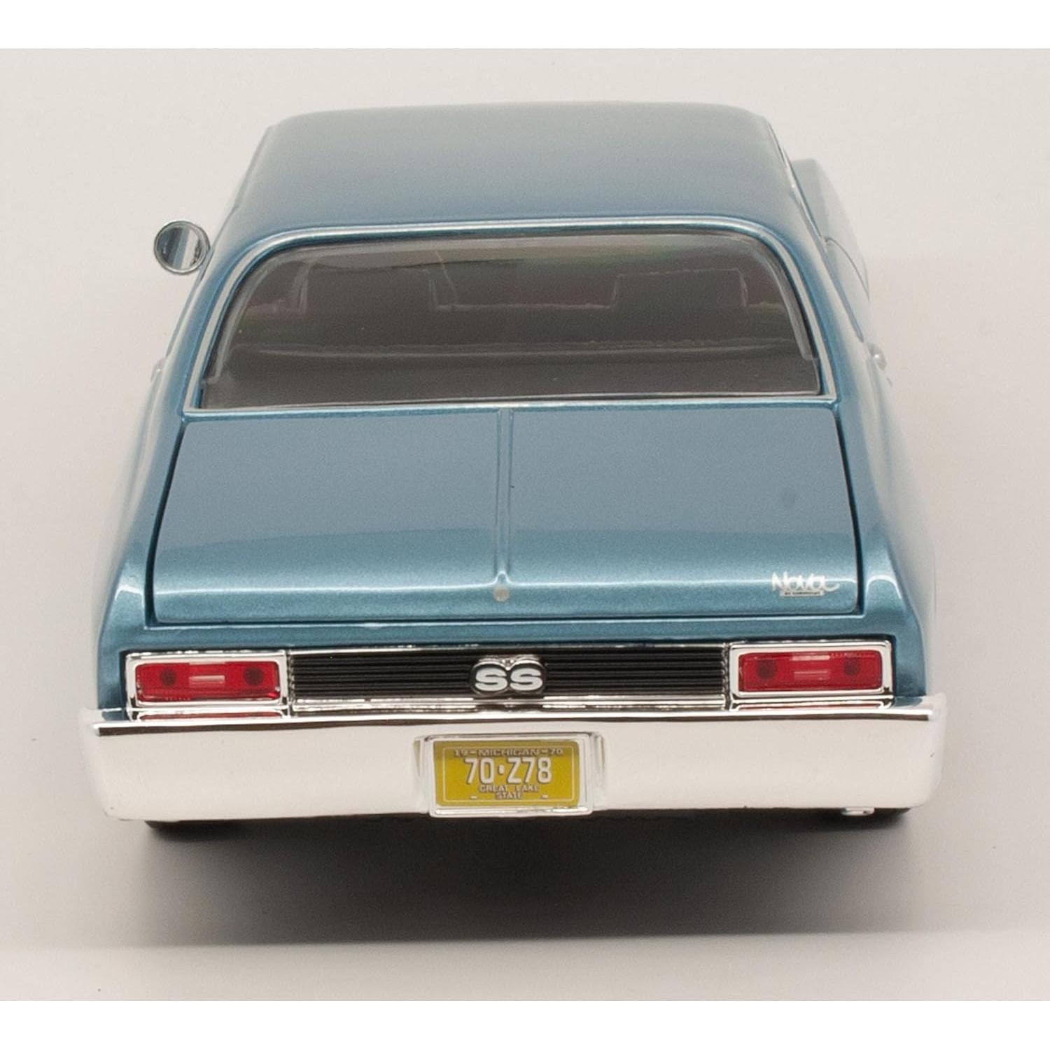 Maisto Chevy Nova SS Coupe 1970 Azul 1:18 Metal Fundido