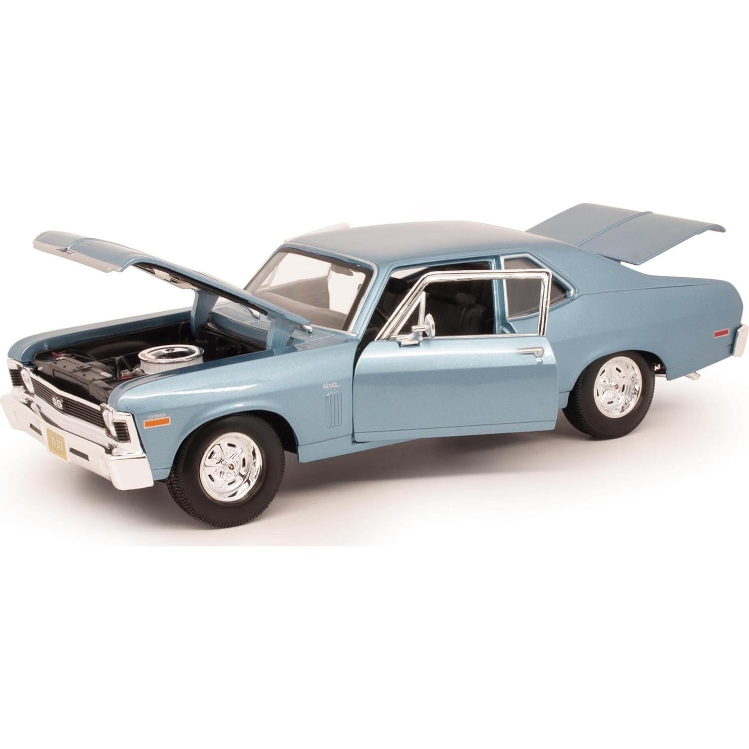Maisto Chevy Nova SS Coupe 1970 Azul 1:18 Metal Fundido