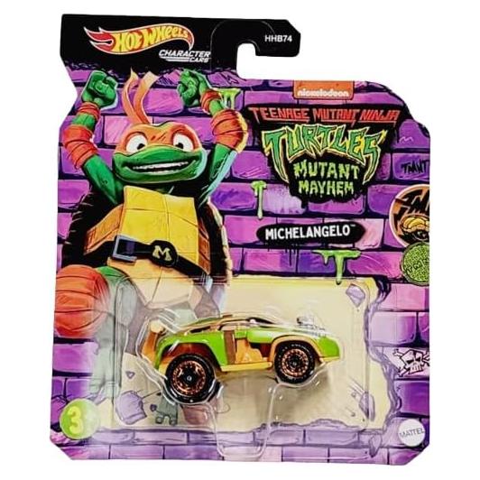 Hot Wheels Coche de Personaje Michelangelo Tortugas Ninja 1:64