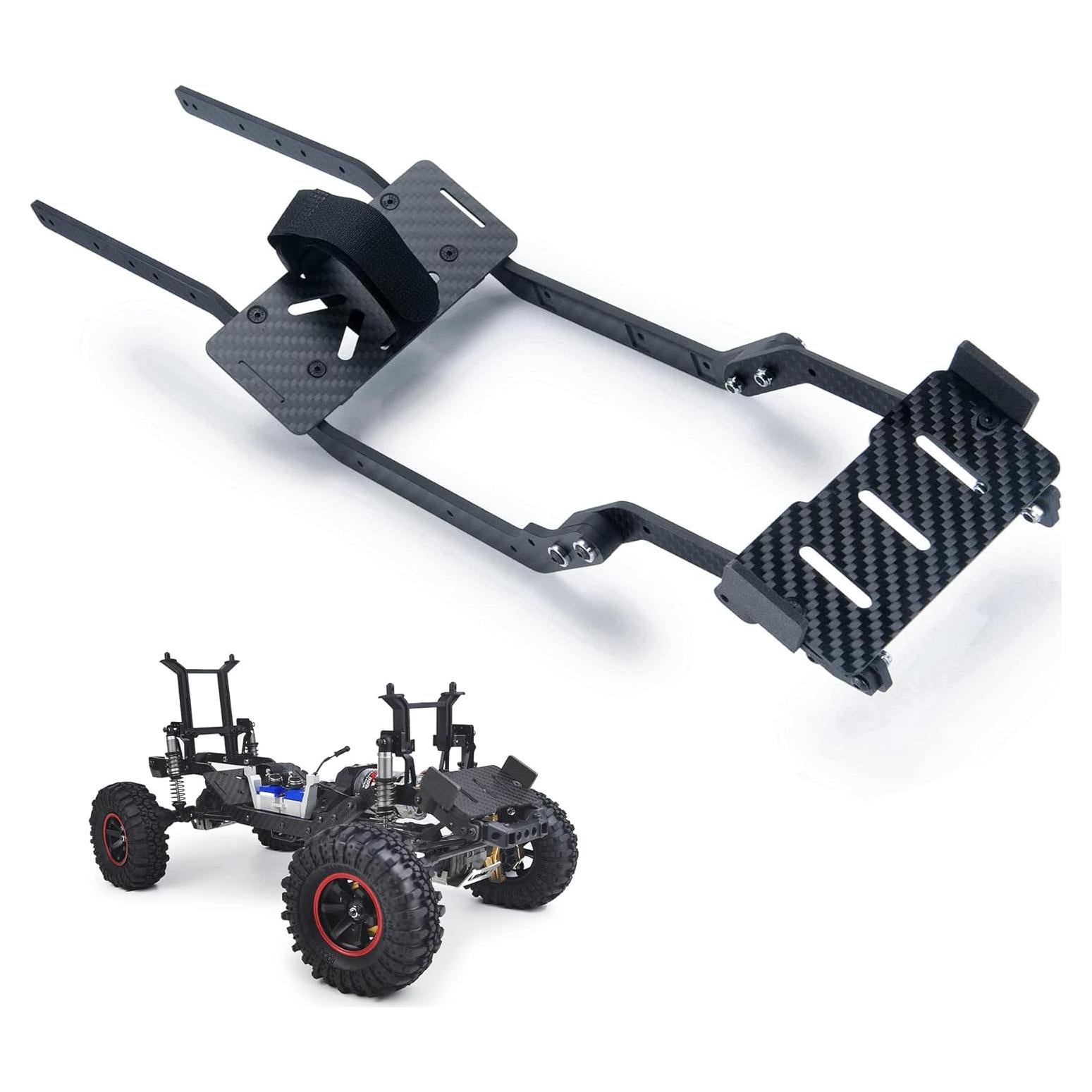 Juego de Rieles de Chasis de Fibra de Carbono MORLORDY TRX4 1/10