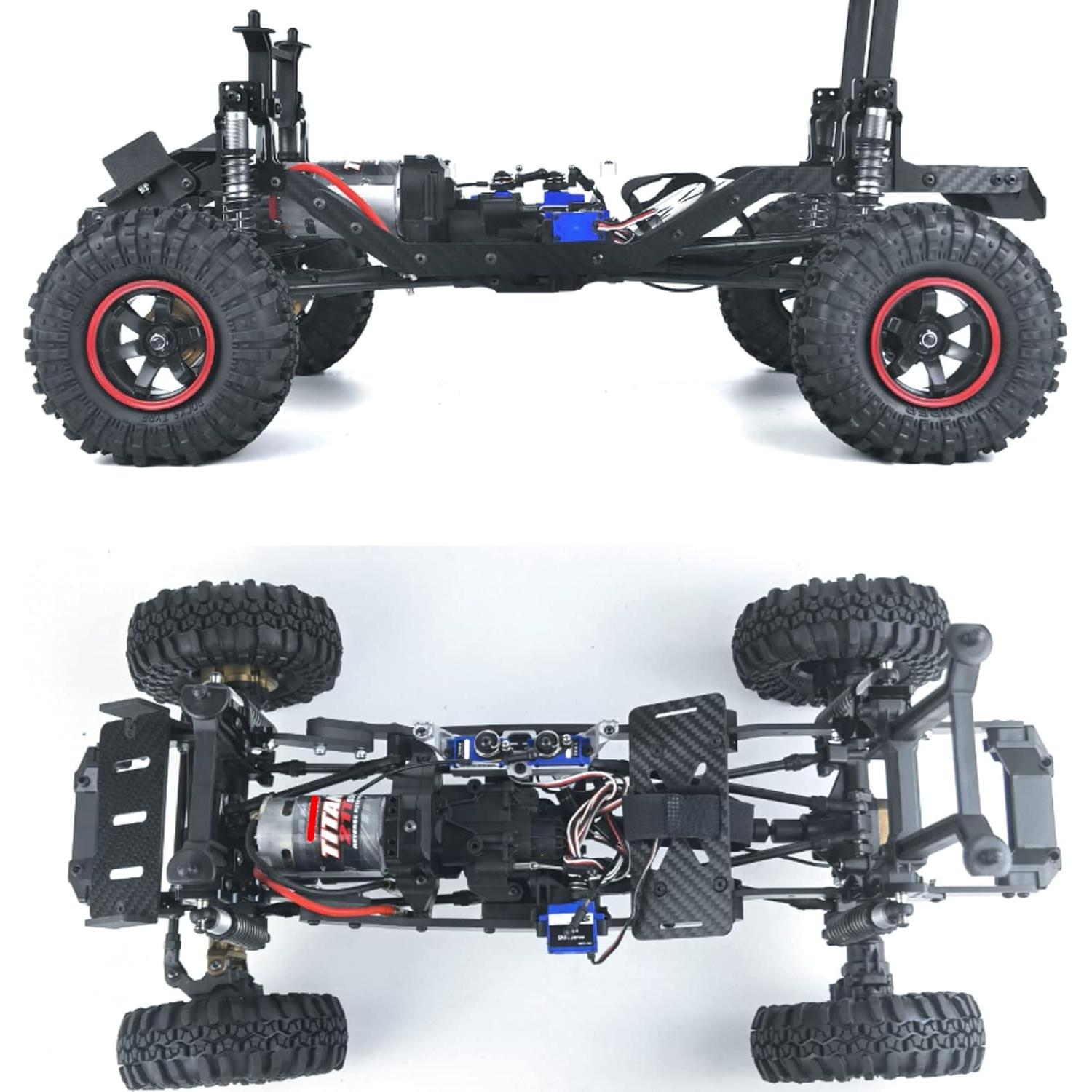 Juego de Rieles de Chasis de Fibra de Carbono MORLORDY TRX4 1/10