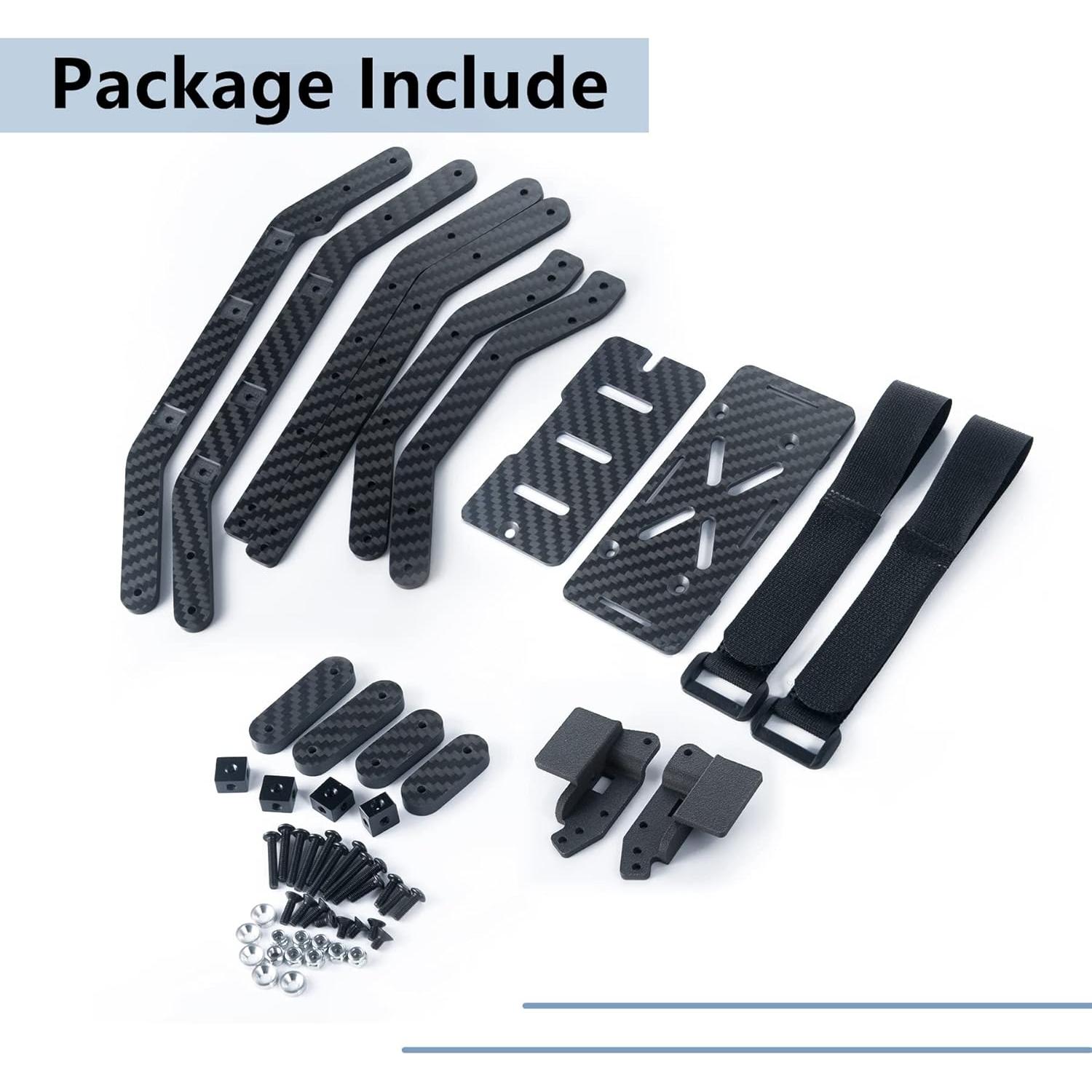 Juego de Rieles de Chasis de Fibra de Carbono MORLORDY TRX4 1/10