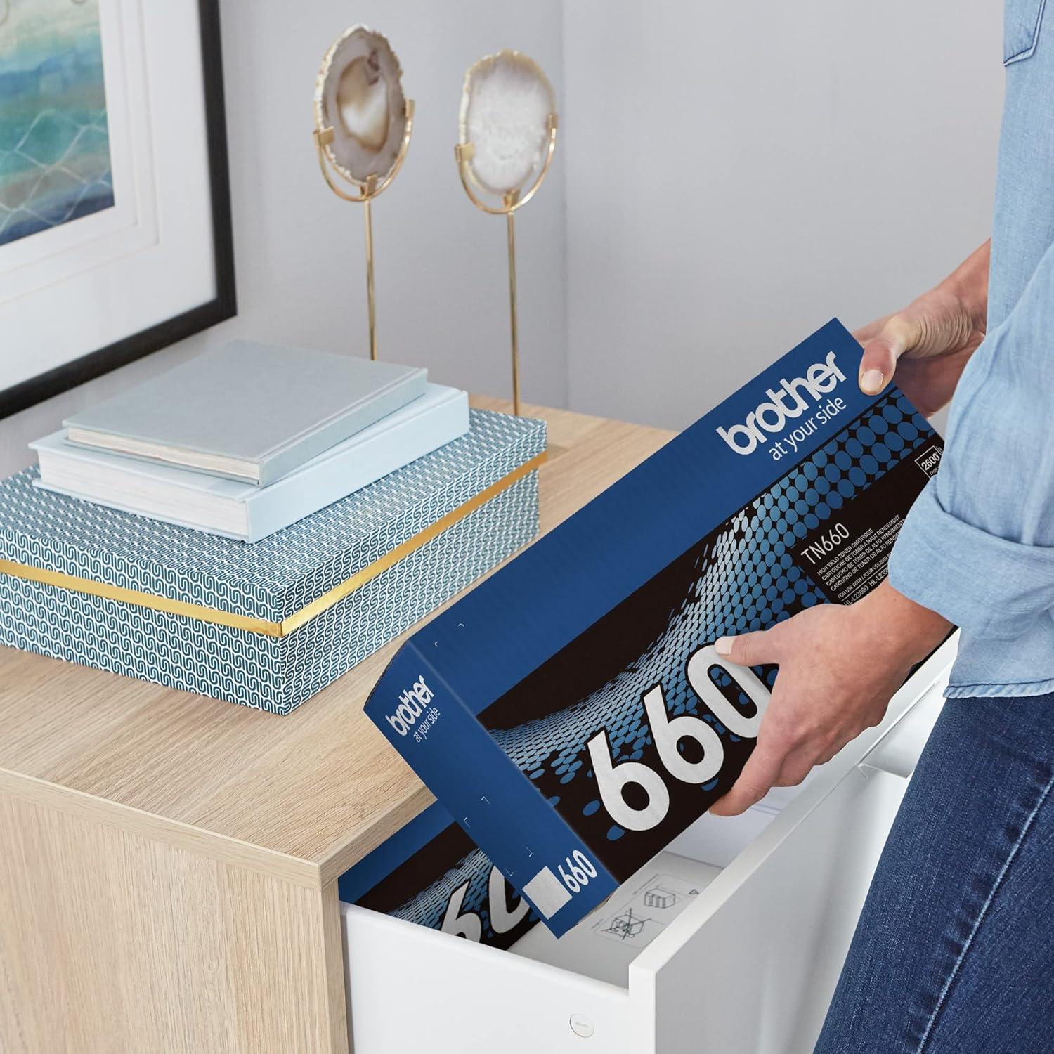 Cartucho de Tóner Brother TN660 Negro Alta Capacidad 2600 Páginas