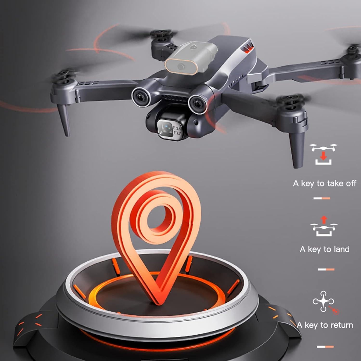 GoolRC RC Drone, 4K HD Dual Camera RC Quadcopter, Drone ESC with Function Gesture Control Trajectory Flight 360 Degree Roll One Key Funtion Gifts for Kids 8-12 Adults