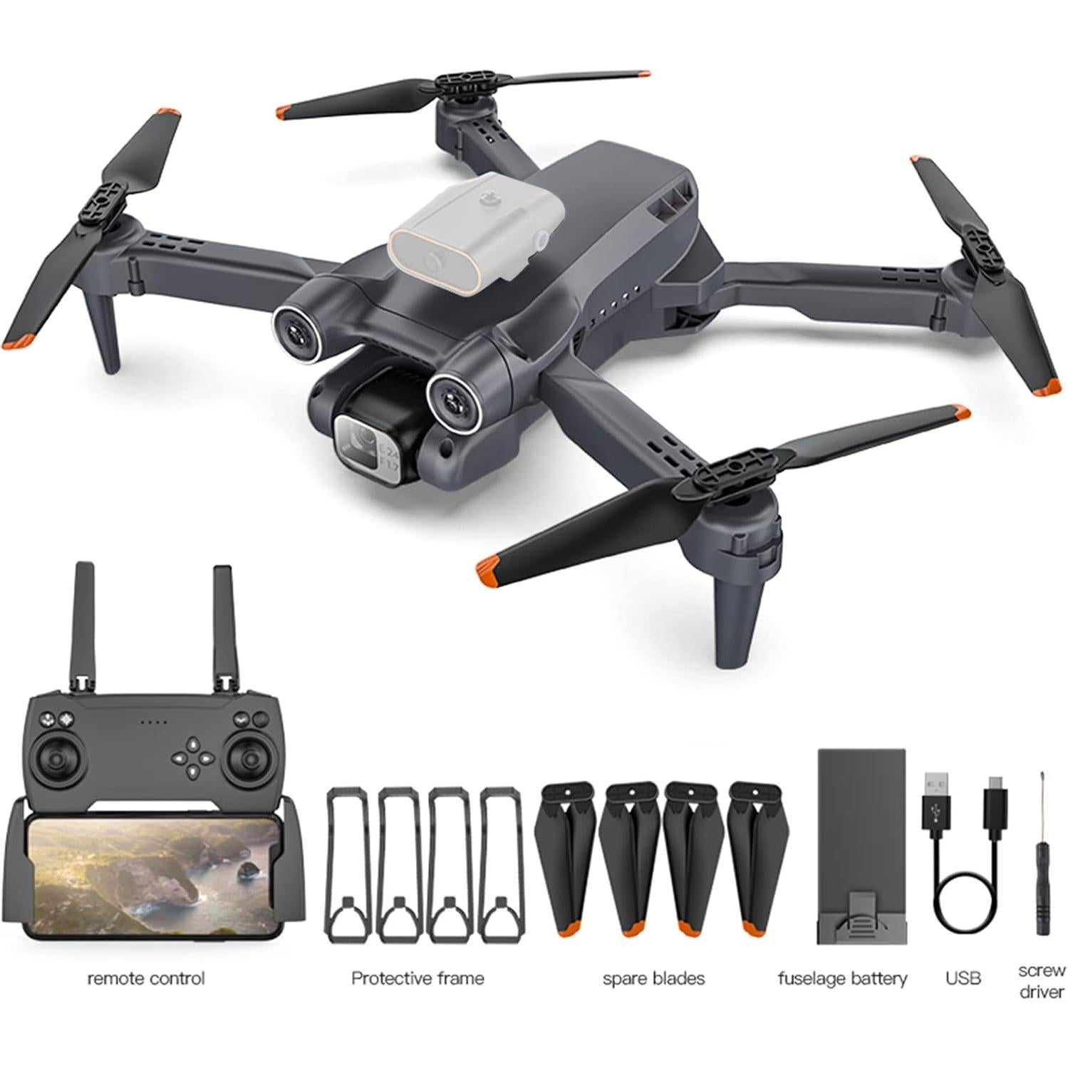 GoolRC RC Drone, 4K HD Dual Camera RC Quadcopter, Drone ESC with Function Gesture Control Trajectory Flight 360 Degree Roll One Key Funtion Gifts for Kids 8-12 Adults