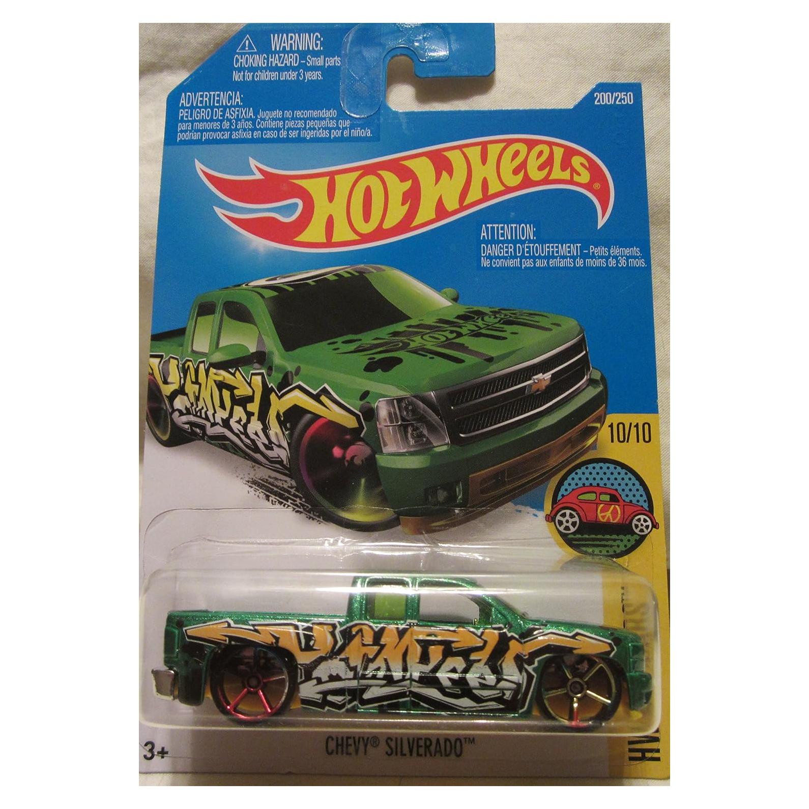 Chevy Silverado Hot Wheels 2016 1:64 Metal Fundido Coleccionable