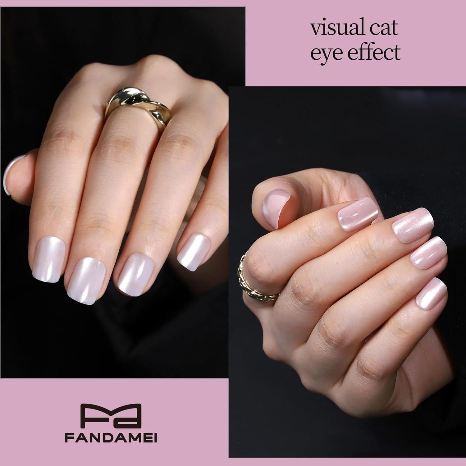 Kit de Uñas Postizas Cortas FANDAMEI 576pcs 24 Colores