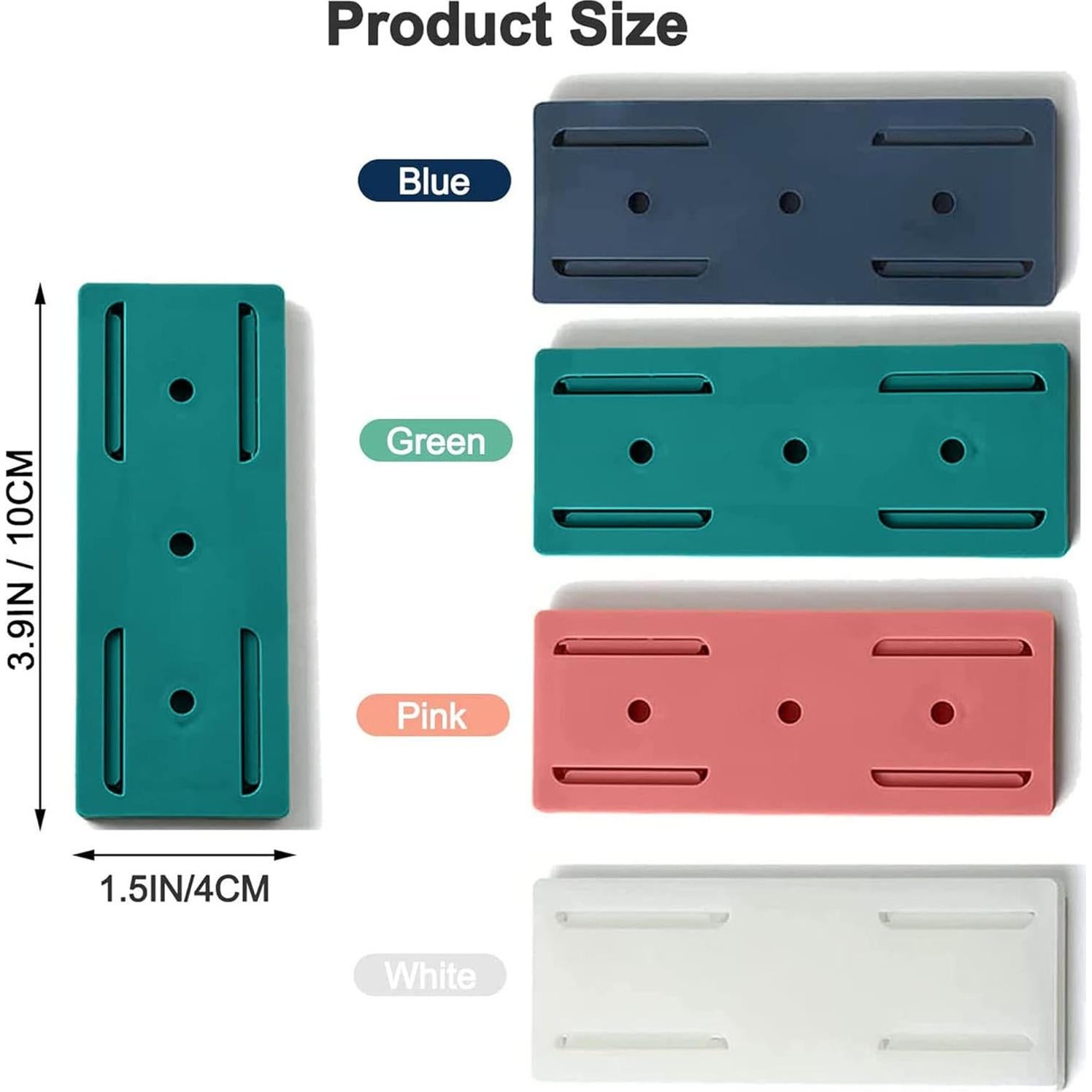 Soporte Adhesivo para Regleta 12PCS CHNLML Sin Perforación