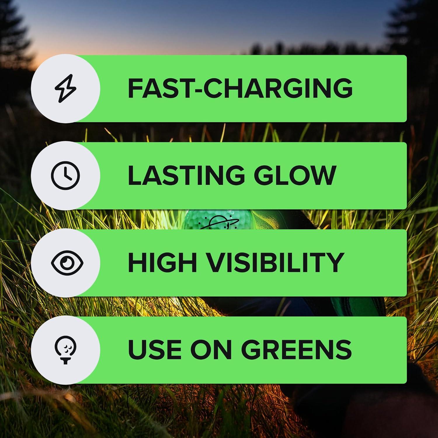 Bolas de Golf Brillantes Supernova - Paquete de 3 para Noche