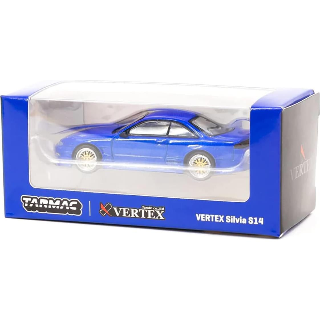 Coche Diecast Tarmac Works Vertex Silvia S14 Azul 1:64