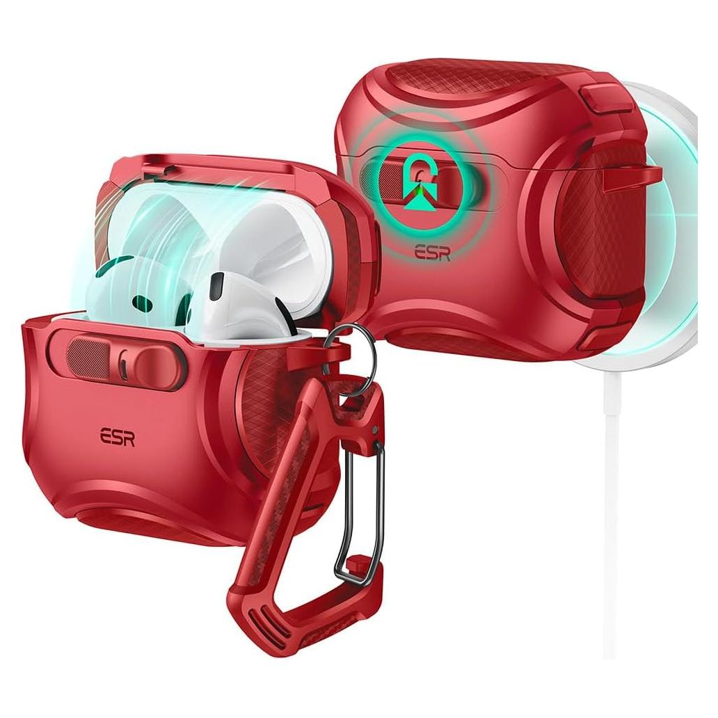 Funda ESR para AirPods 4 Generación 2024 USB-C Rojo