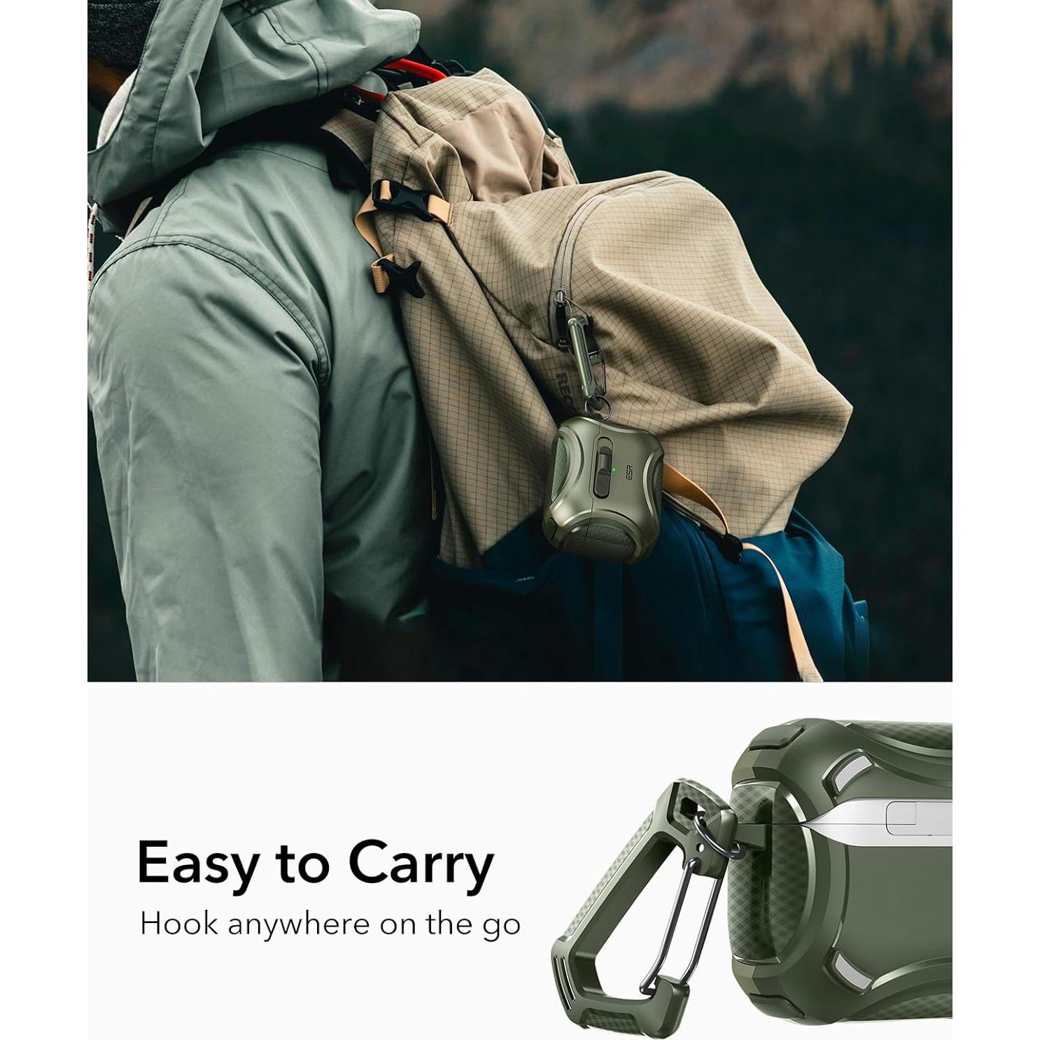 Estuche Protector ESR para AirPods Pro 2ª Gen Verde Ejército