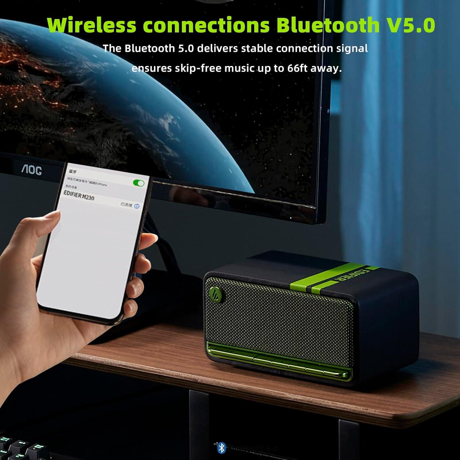 Altavoz Bluetooth Edifier MP230 Retro 20W Portátil Negro