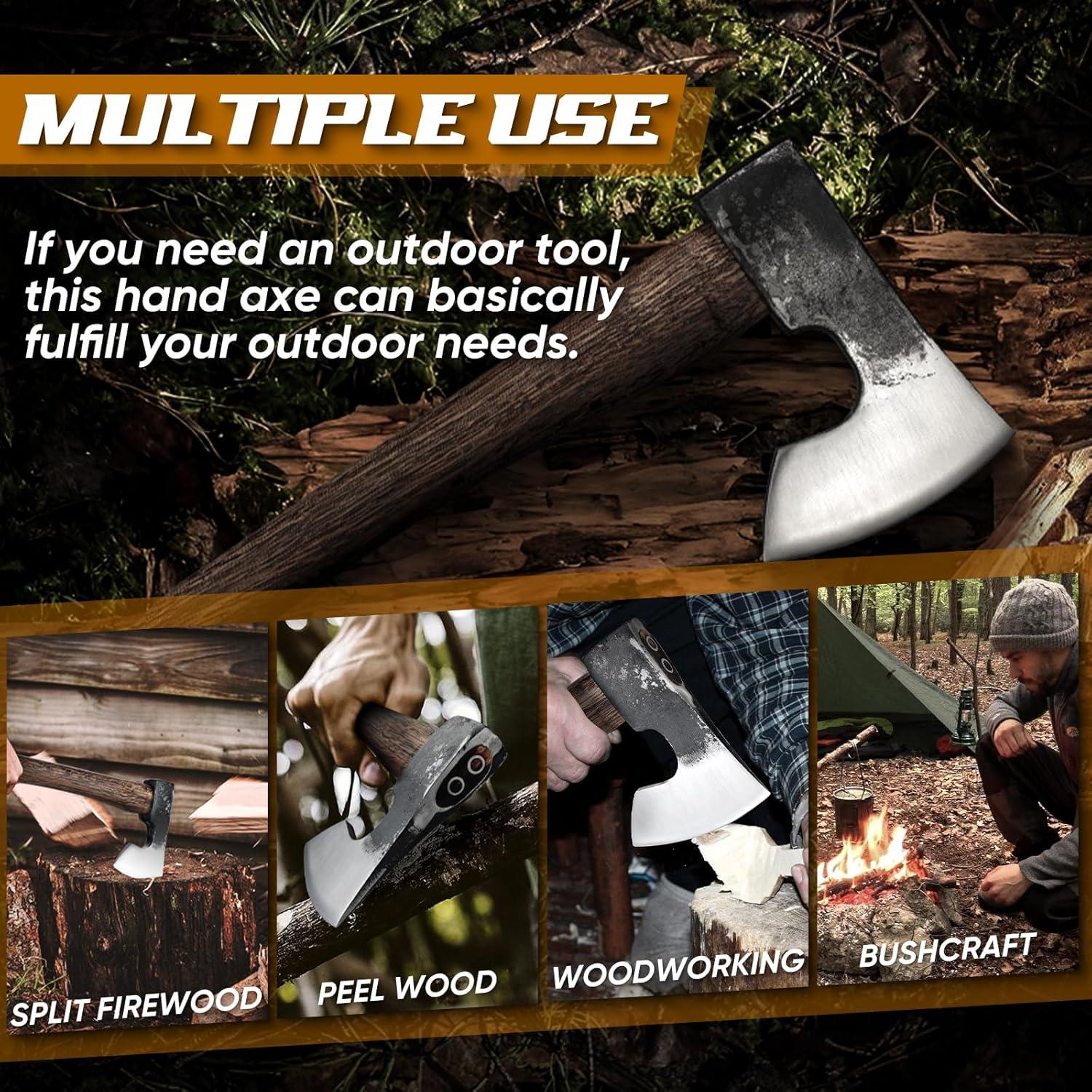 Hacha de Camping Dream Reach 36.83 cm con Funda de Cuero