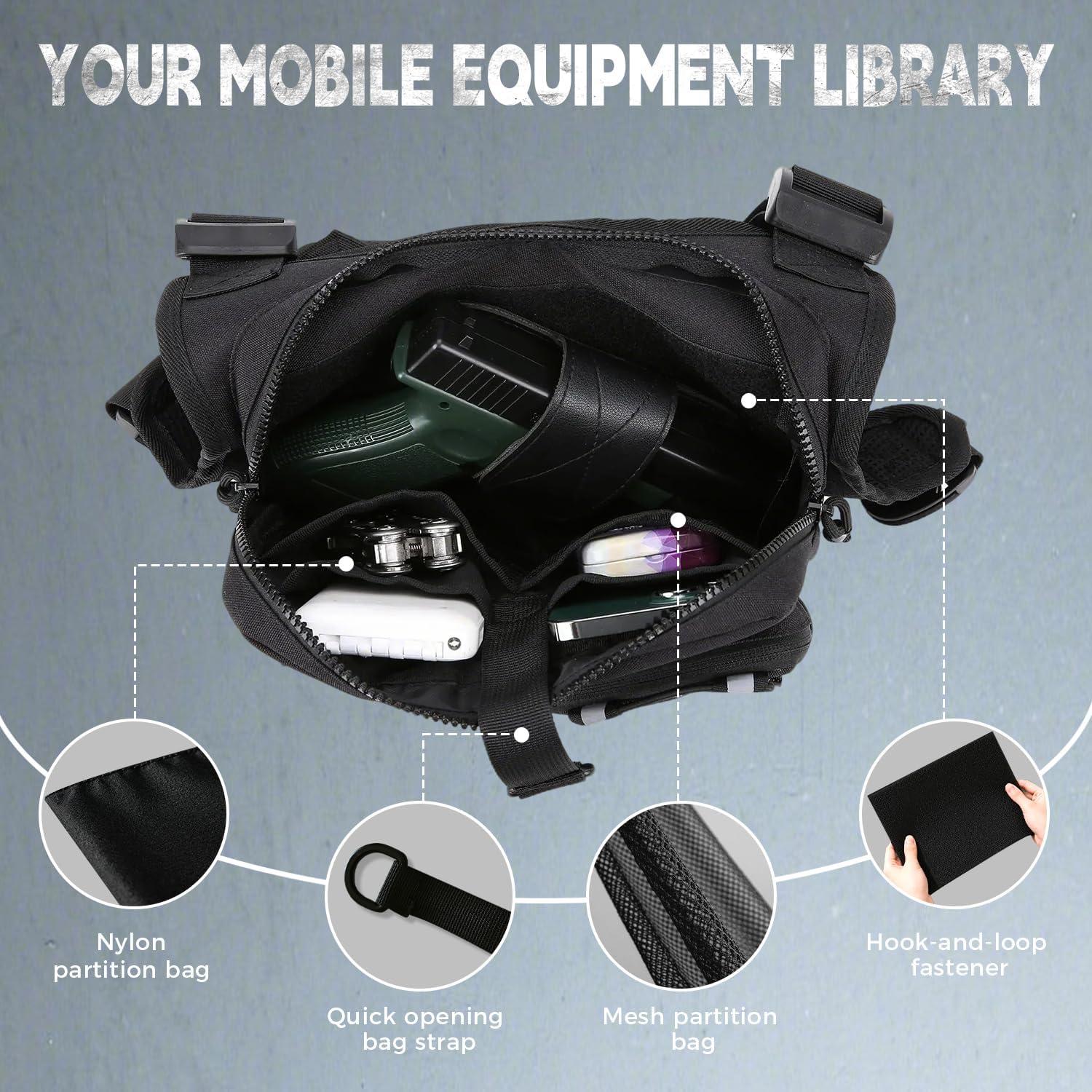 Bolsa de Pecho Koculemi para Deportes al Aire Libre - Negro