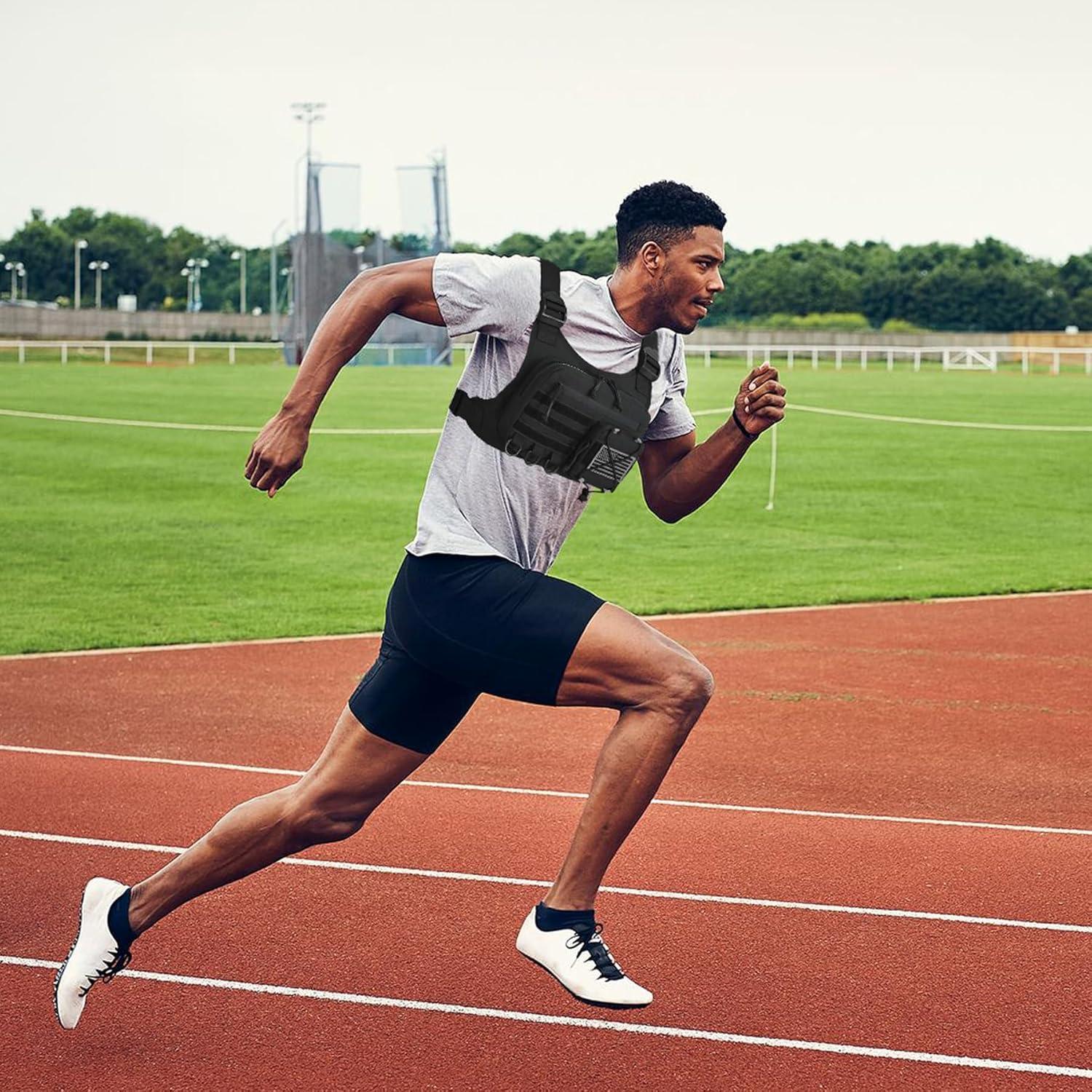 Bolsa de Pecho Koculemi para Deportes al Aire Libre - Negro