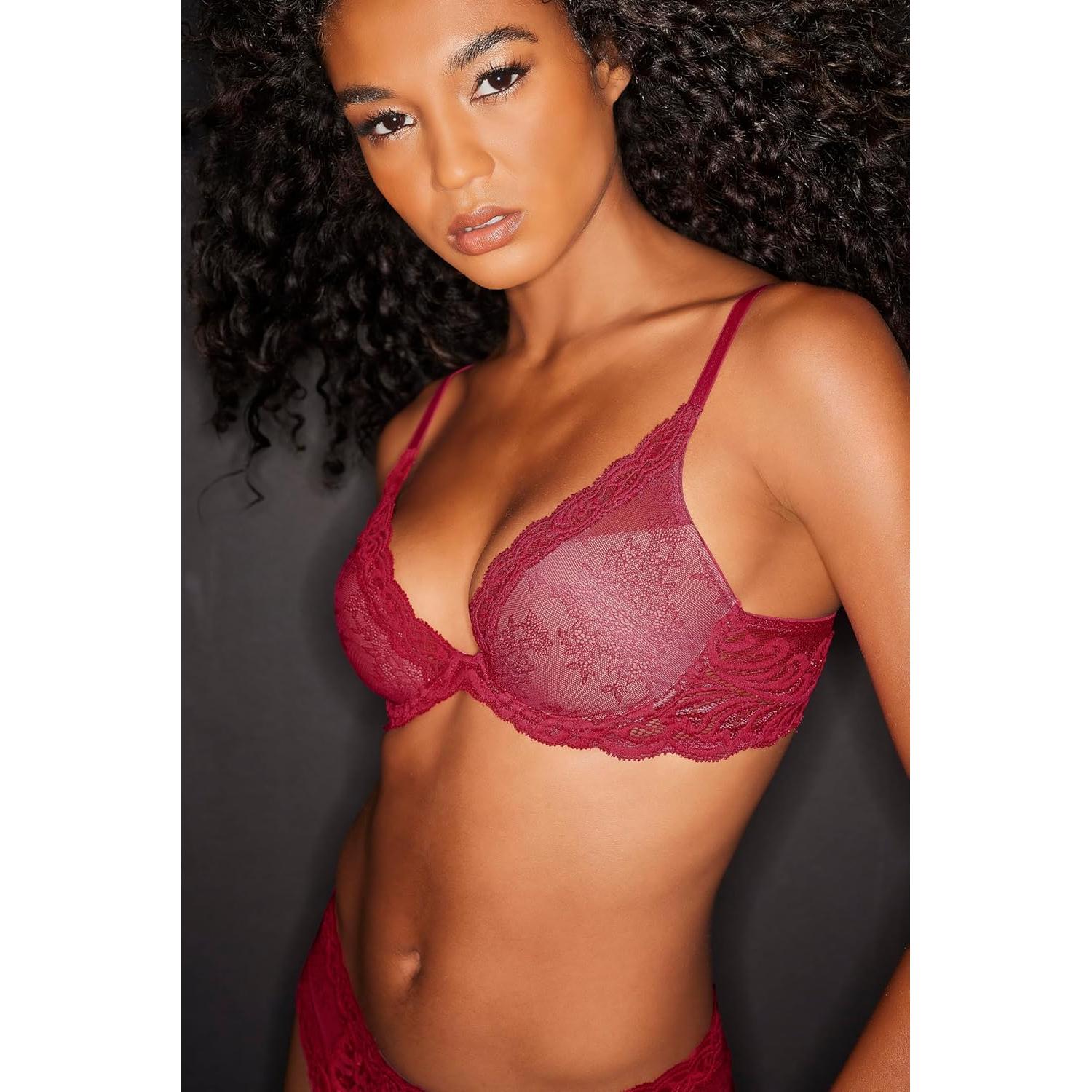 Sostén de encaje con escote en pico Natori 30A Primrose