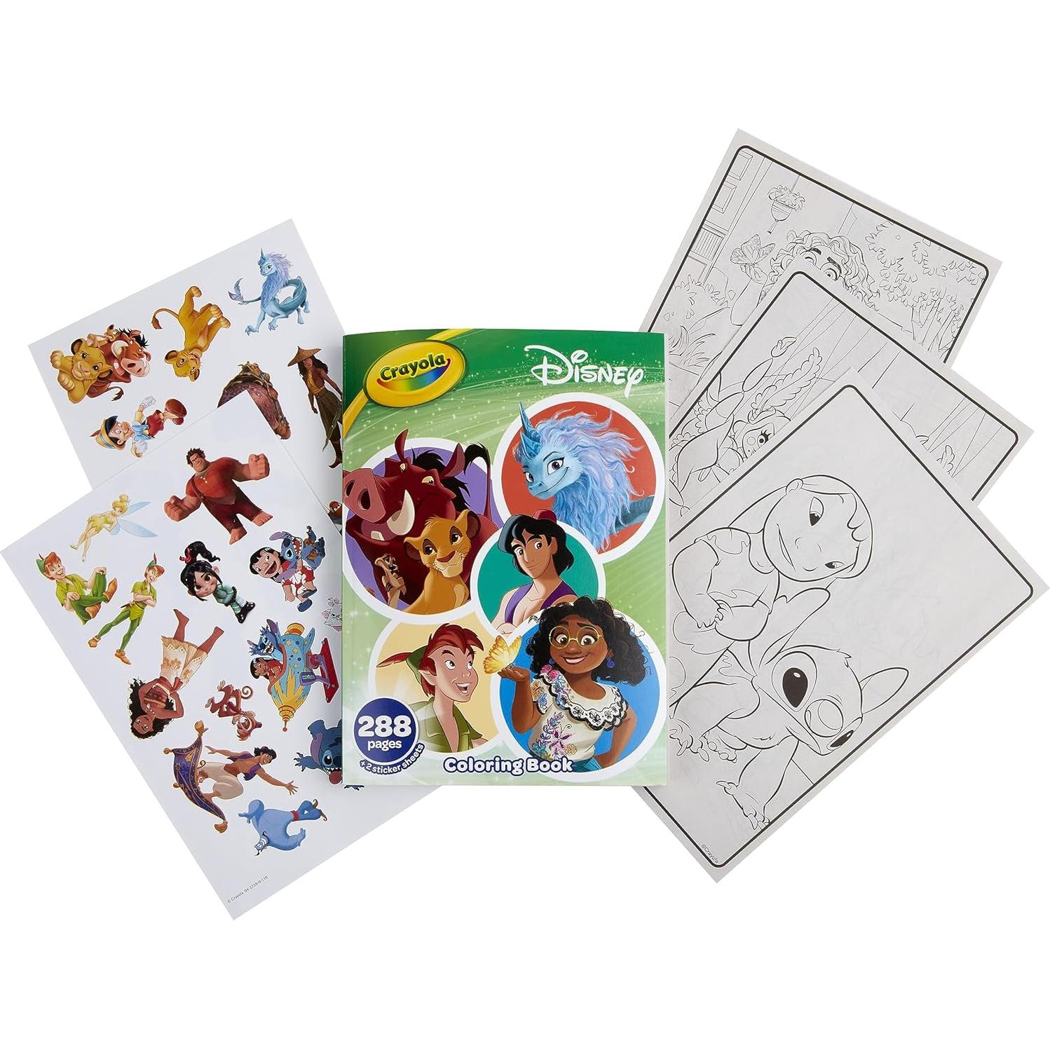 Libro para Colorear Crayola Disney 288 Páginas con Pegatinas