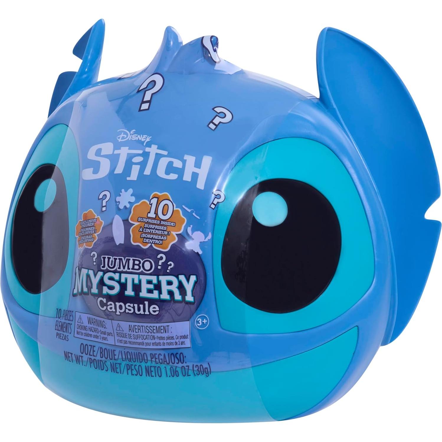 Cápsula Misteriosa Jumbo Disney Stitch 22cm con 8 Sorpresas