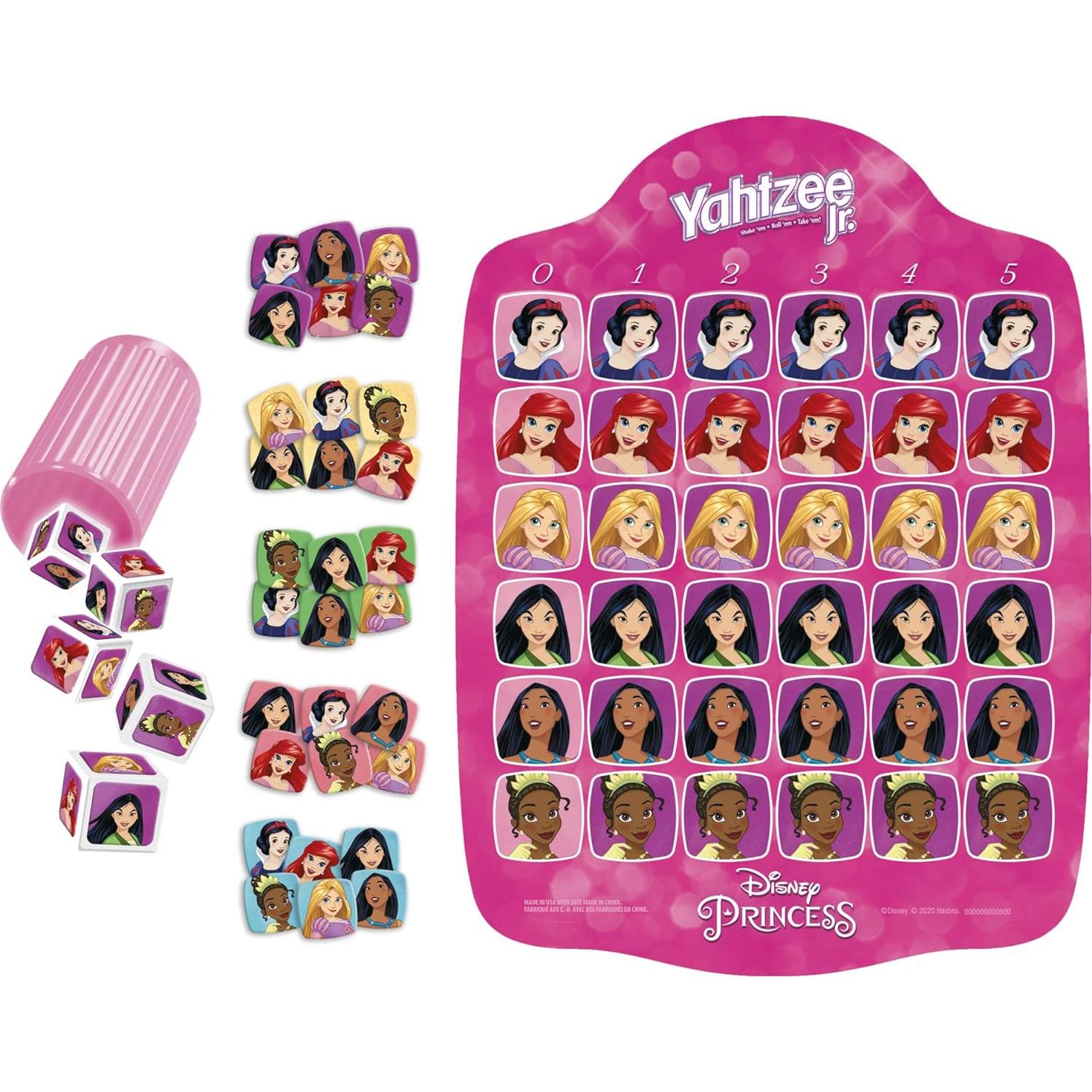 Juego de Mesa Yahtzee Jr. Hasbro Princesas Disney 2-4 Jugadores