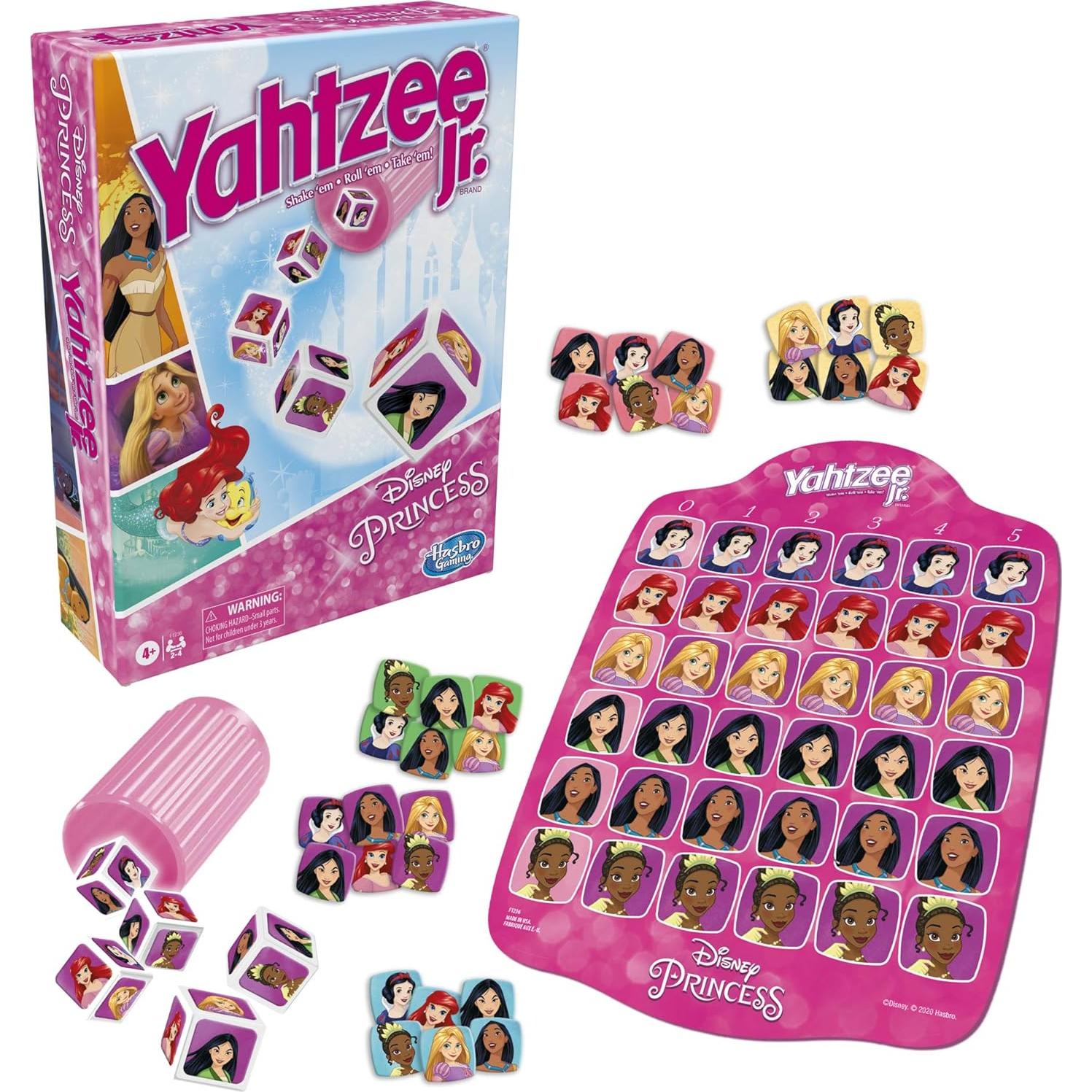 Juego de Mesa Yahtzee Jr. Hasbro Princesas Disney 2-4 Jugadores