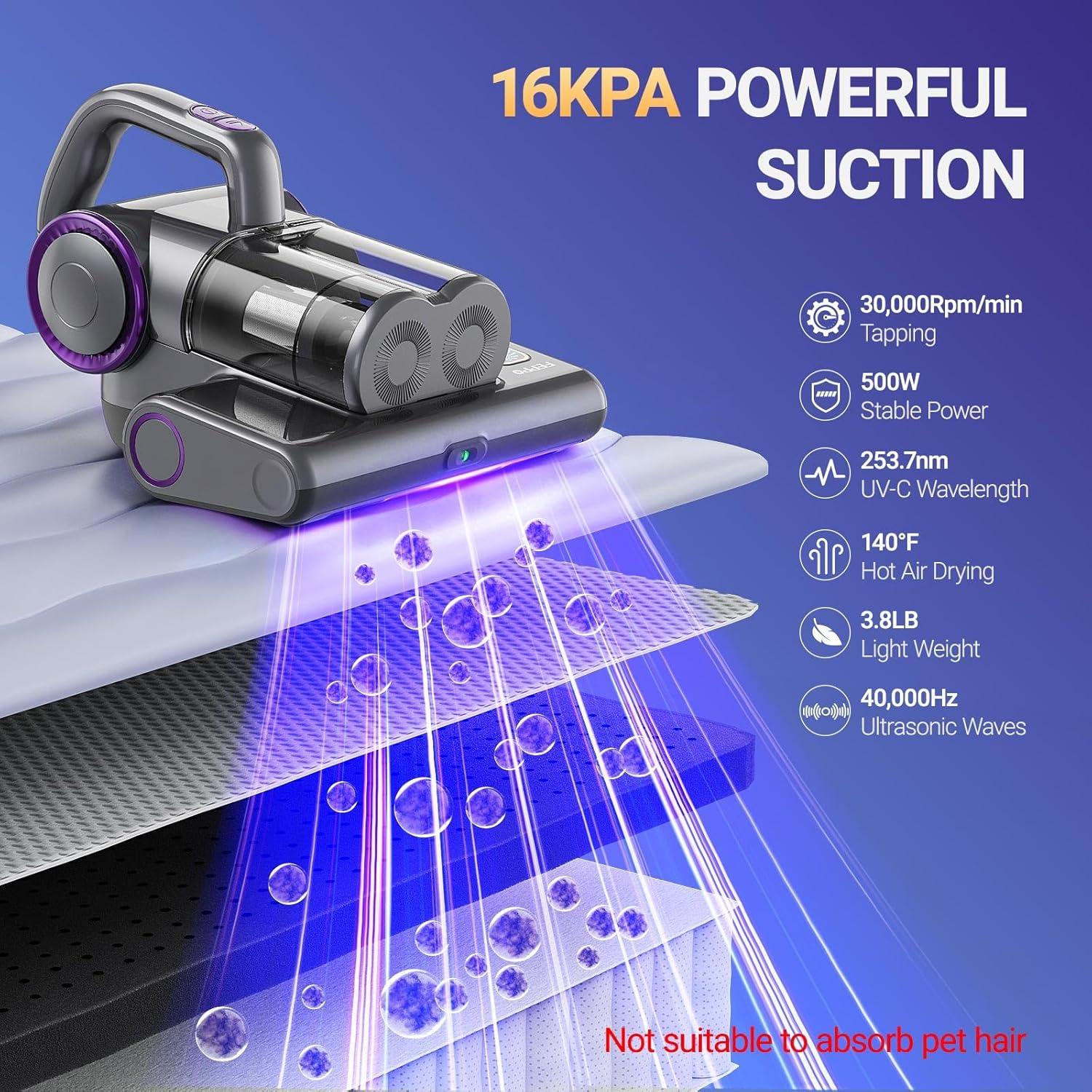 Limpiador de colchones FEPPO LW-P1012 500W con luz UV-C