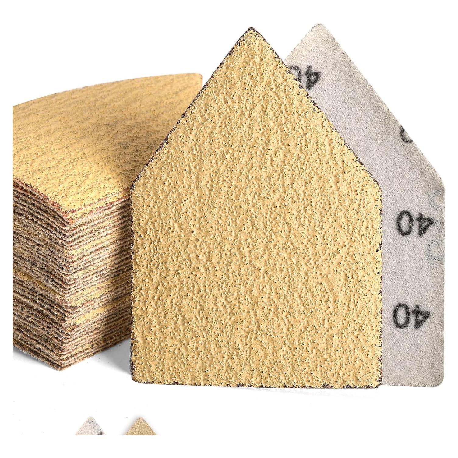 Hojas de Lijado Triangulares POLIWELL 90mm x 65mm 40 Grano
