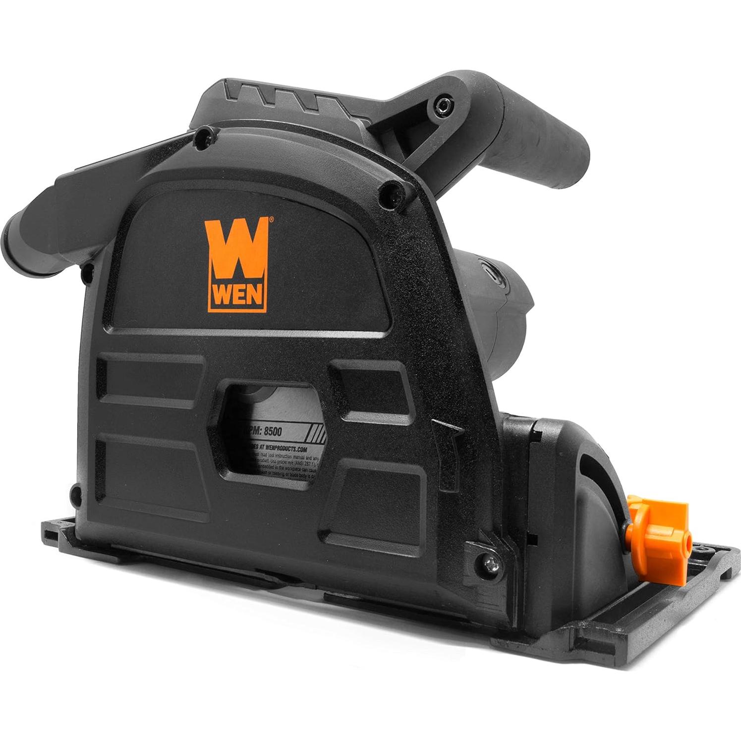 WEN CT1065 10-Amp Plunge Cut Circular Track Saw + WEN 36053C 6" Quick Release Track Saw Clamps