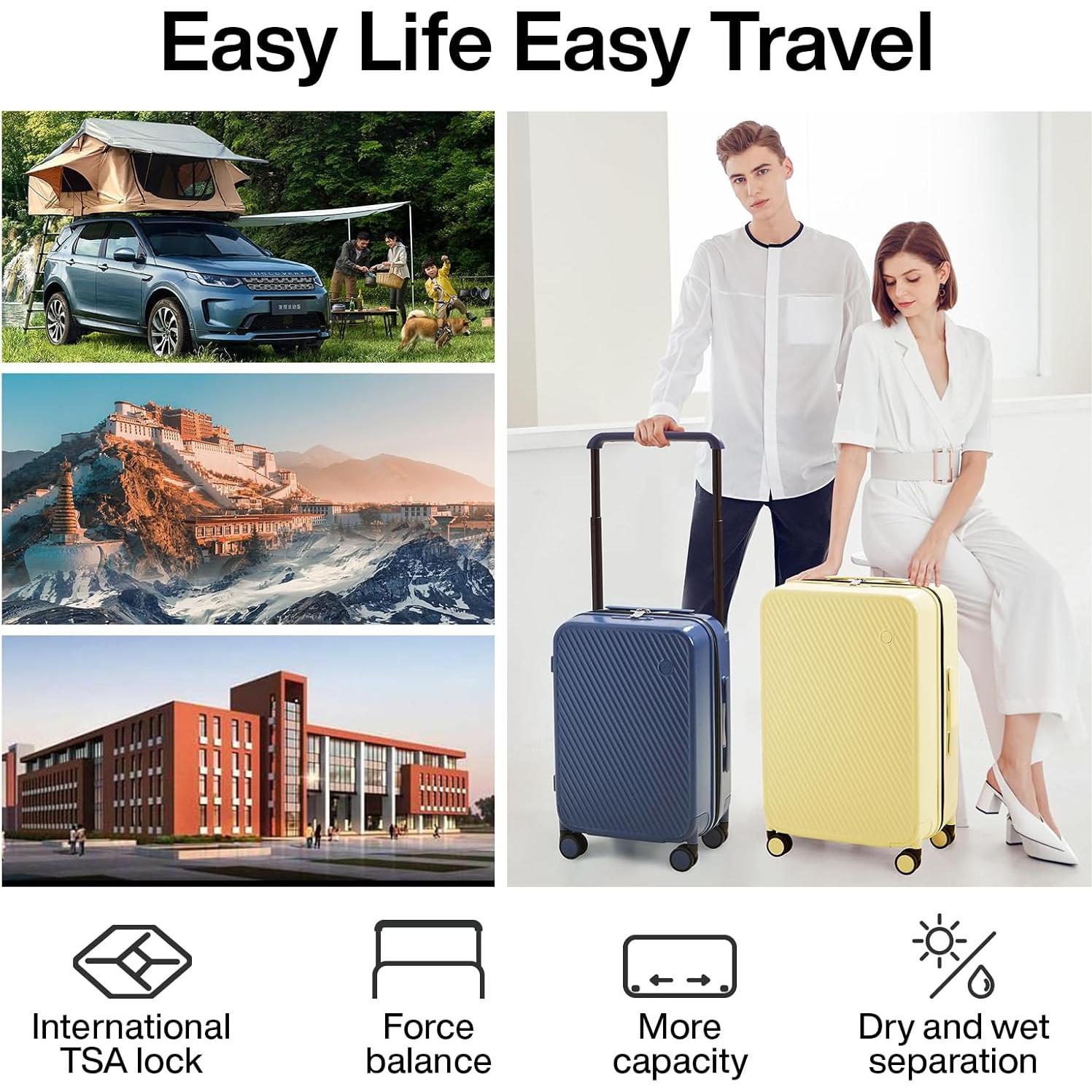 Maleta de Mano Mixi 20" Policarbonato Amarillo Lark TSA