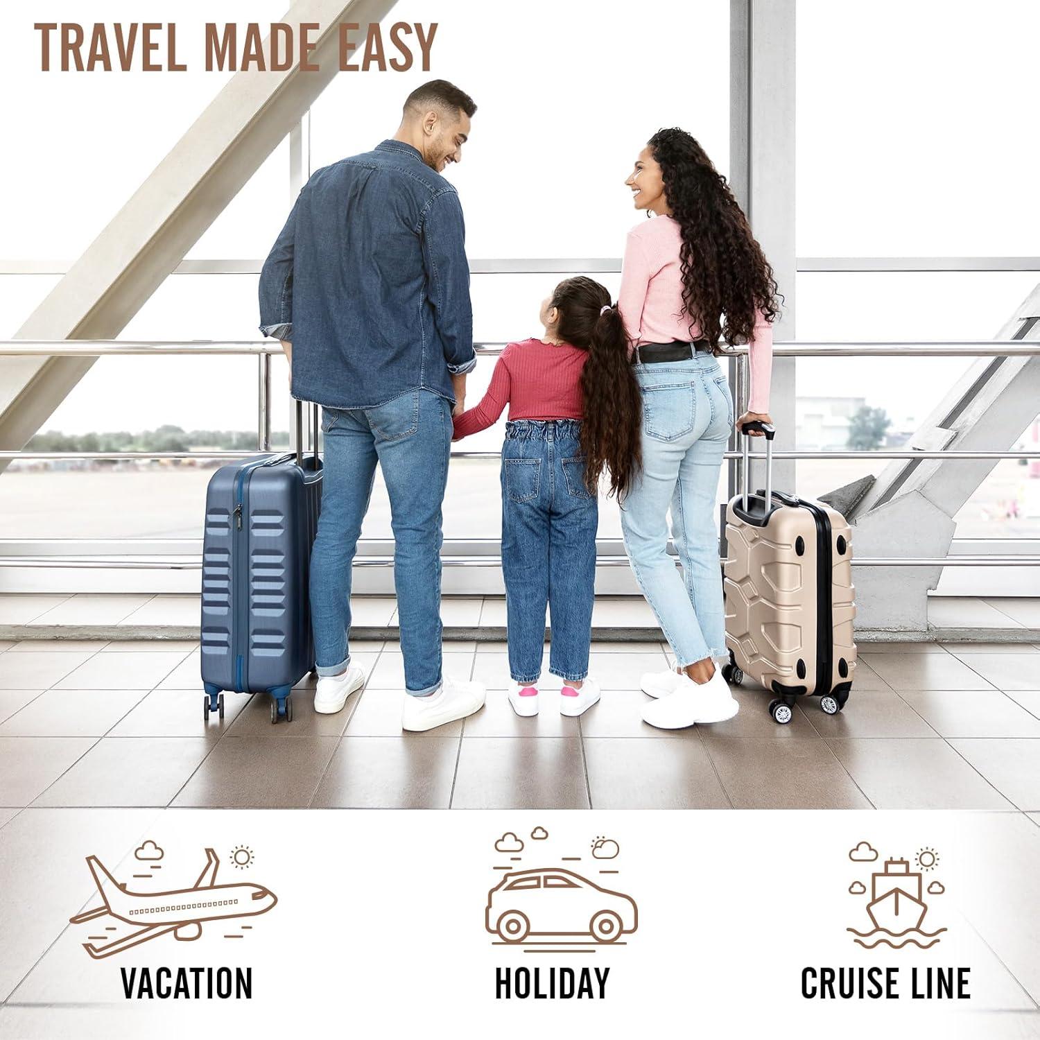 Cubos de Empaque Veken 8 Set para Viaje - Negro, Organizador