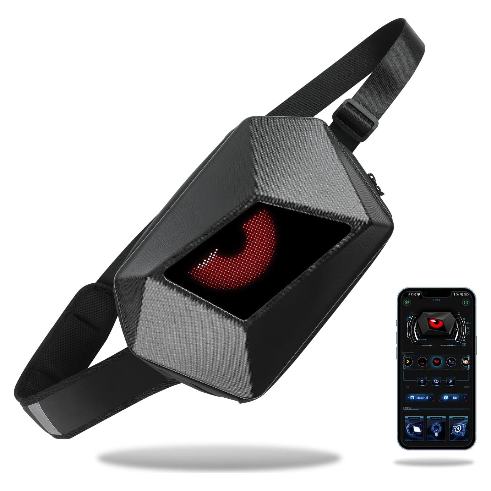 Mochila de Hombro LED Arimepi Impermeable 32x20cm Unisex