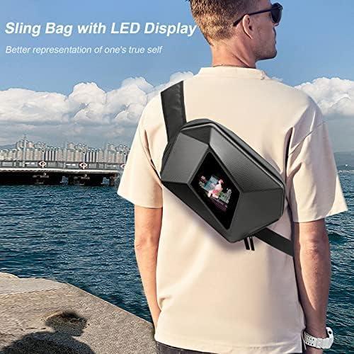 Mochila de Hombro LED Arimepi Impermeable 32x20cm Unisex