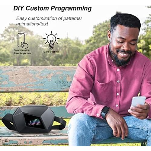 Mochila de Hombro LED Arimepi Impermeable 32x20cm Unisex