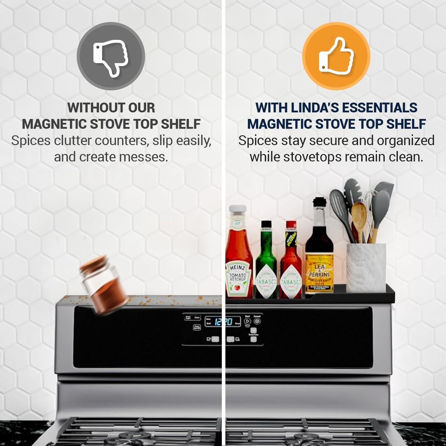 Estante Magnético de Silicona Linda's Essentials 76.2 cm Negro