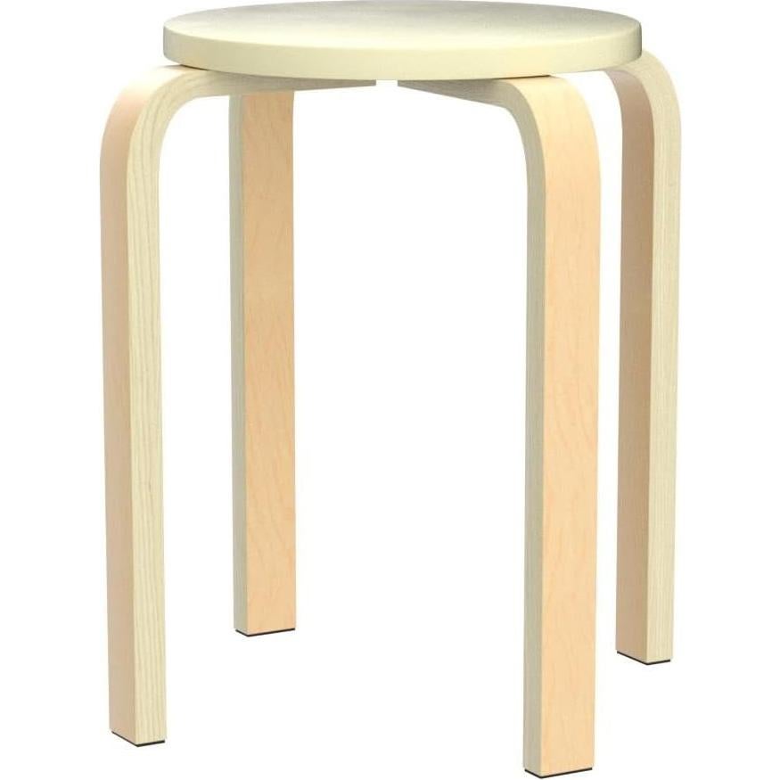 Taburetes de Madera Apilables LDAILY Beige, 4 Piezas 47 cm