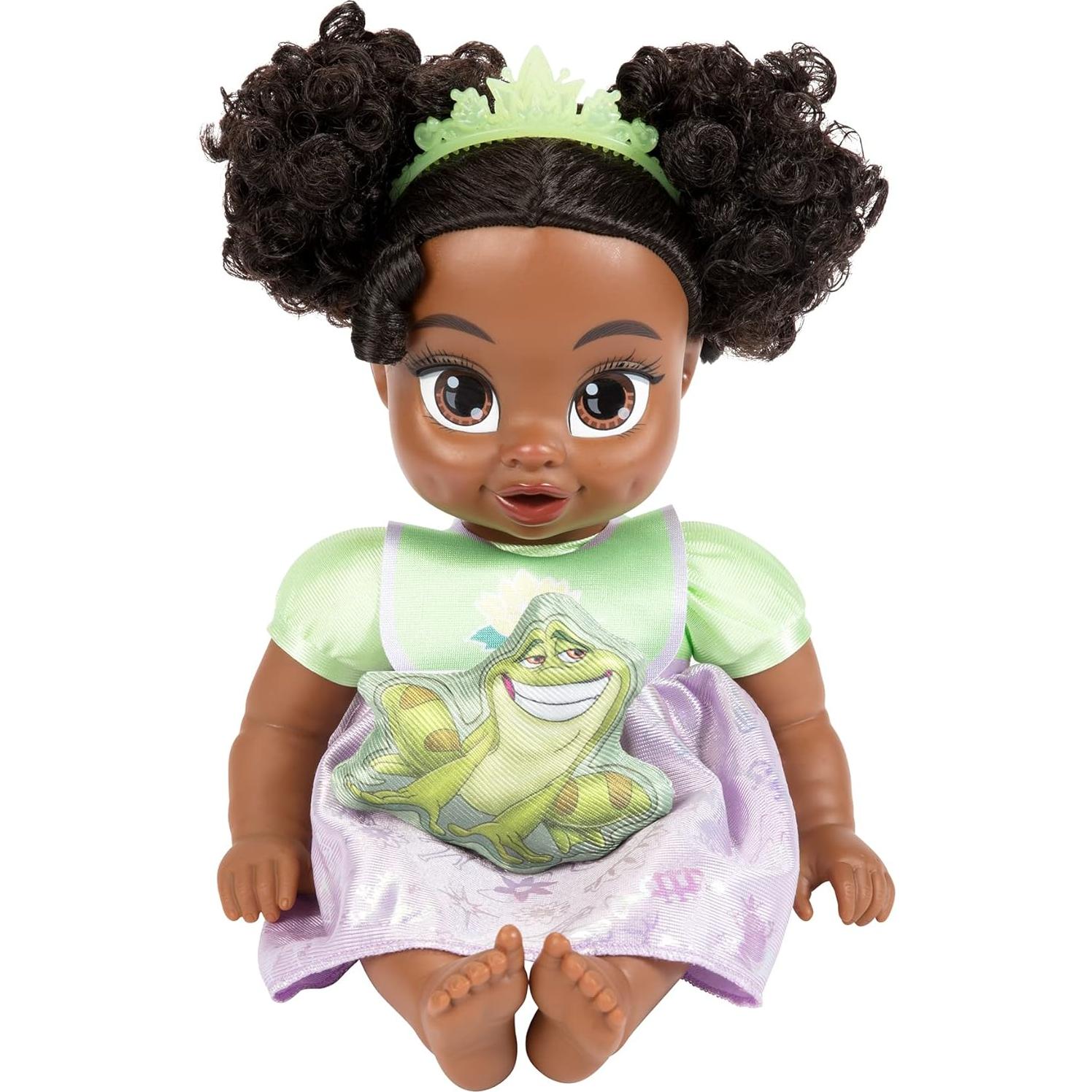 Muñeca Bebé Tiana Deluxe Disney con Transportador y Amigo