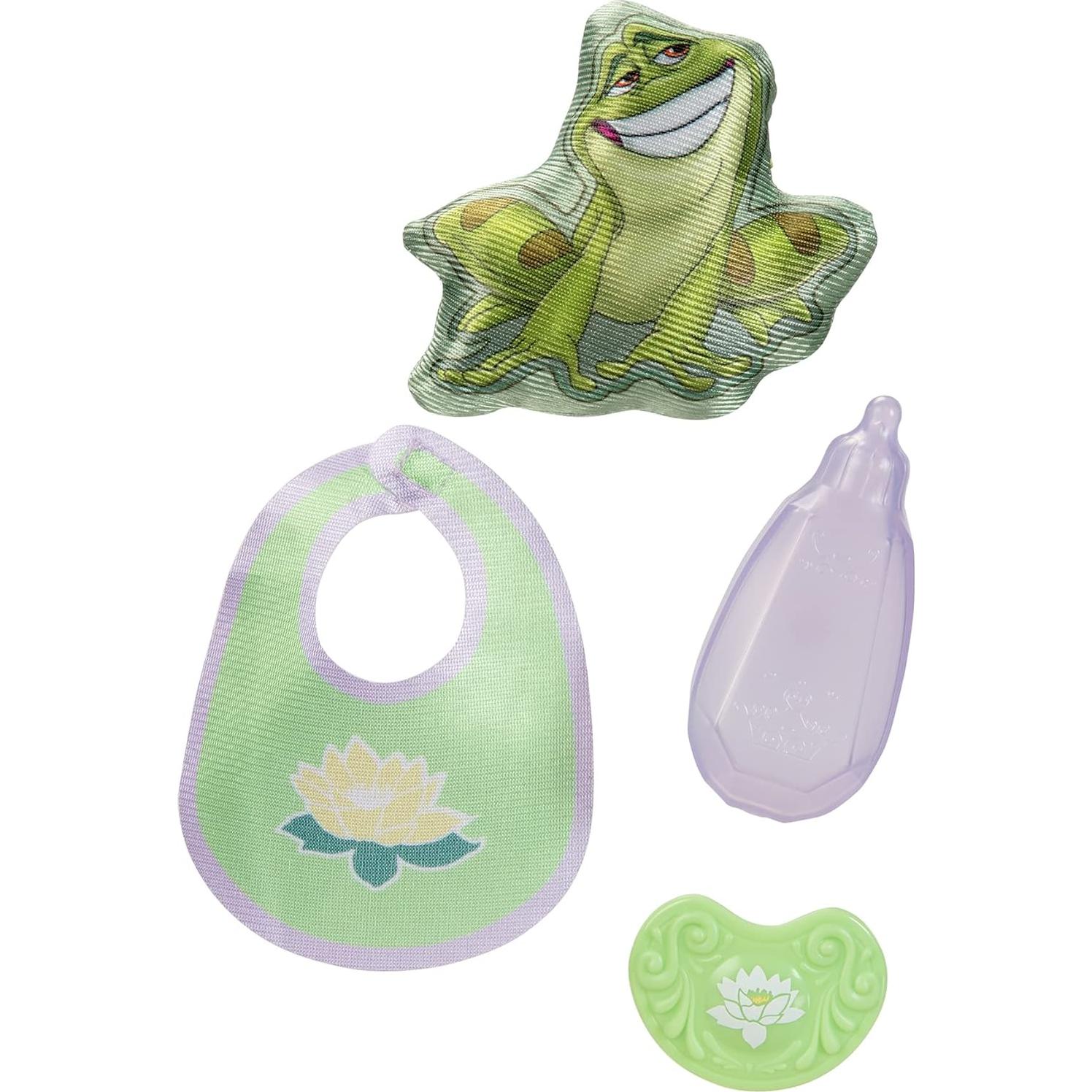 Muñeca Bebé Tiana Deluxe Disney con Transportador y Amigo