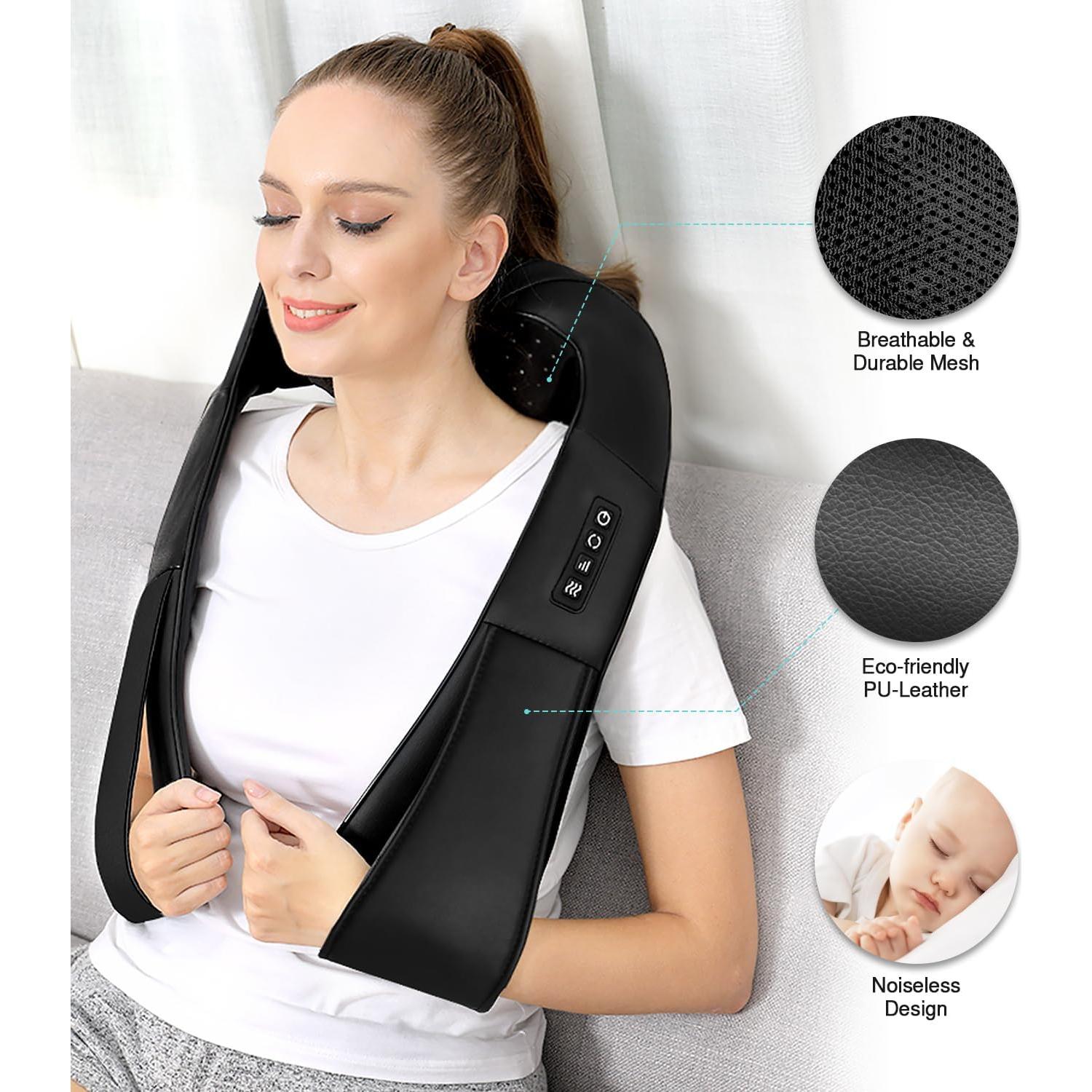 Masajeador de Cuello y Espalda WOQQW con Calor 4D - Alivio Muscular