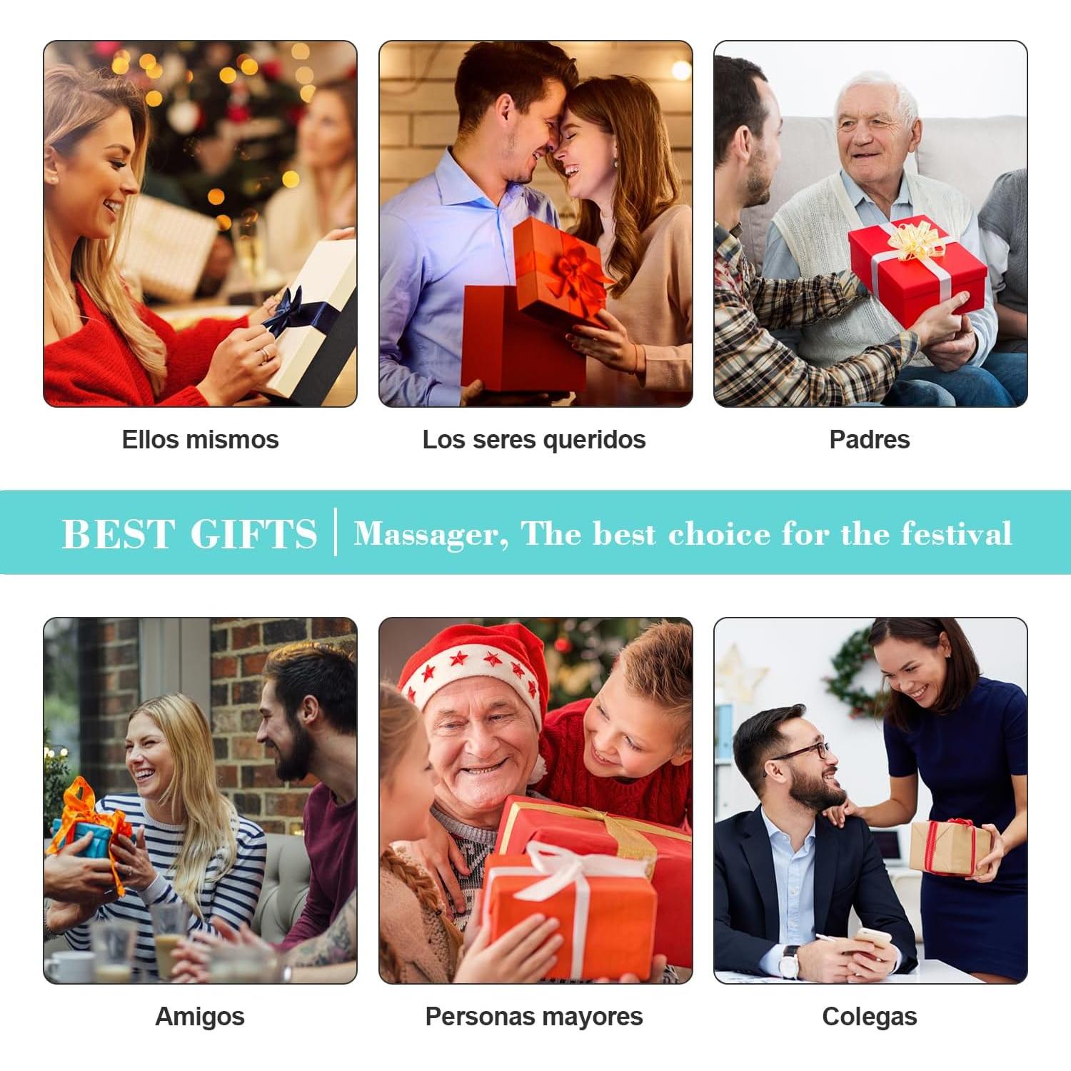 Masajeador de Cuello y Espalda WOQQW con Calor 4D - Alivio Muscular